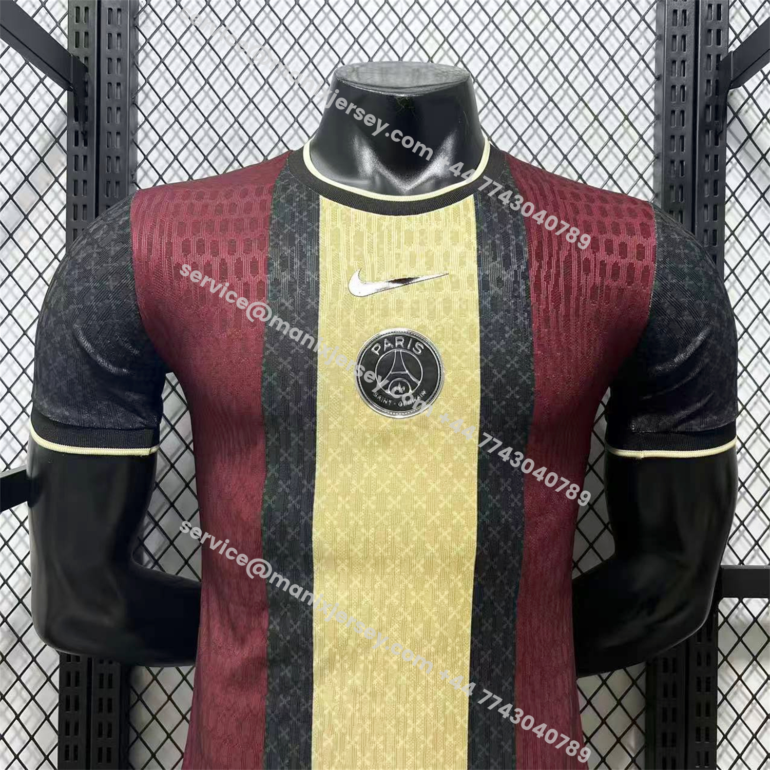 Paris Saint-Germain PSG 25-26 Red And Yellow Stripes Special Jersey - Player Version:football jersey mysite: unitedjerseyfootball 邓江浪:football
