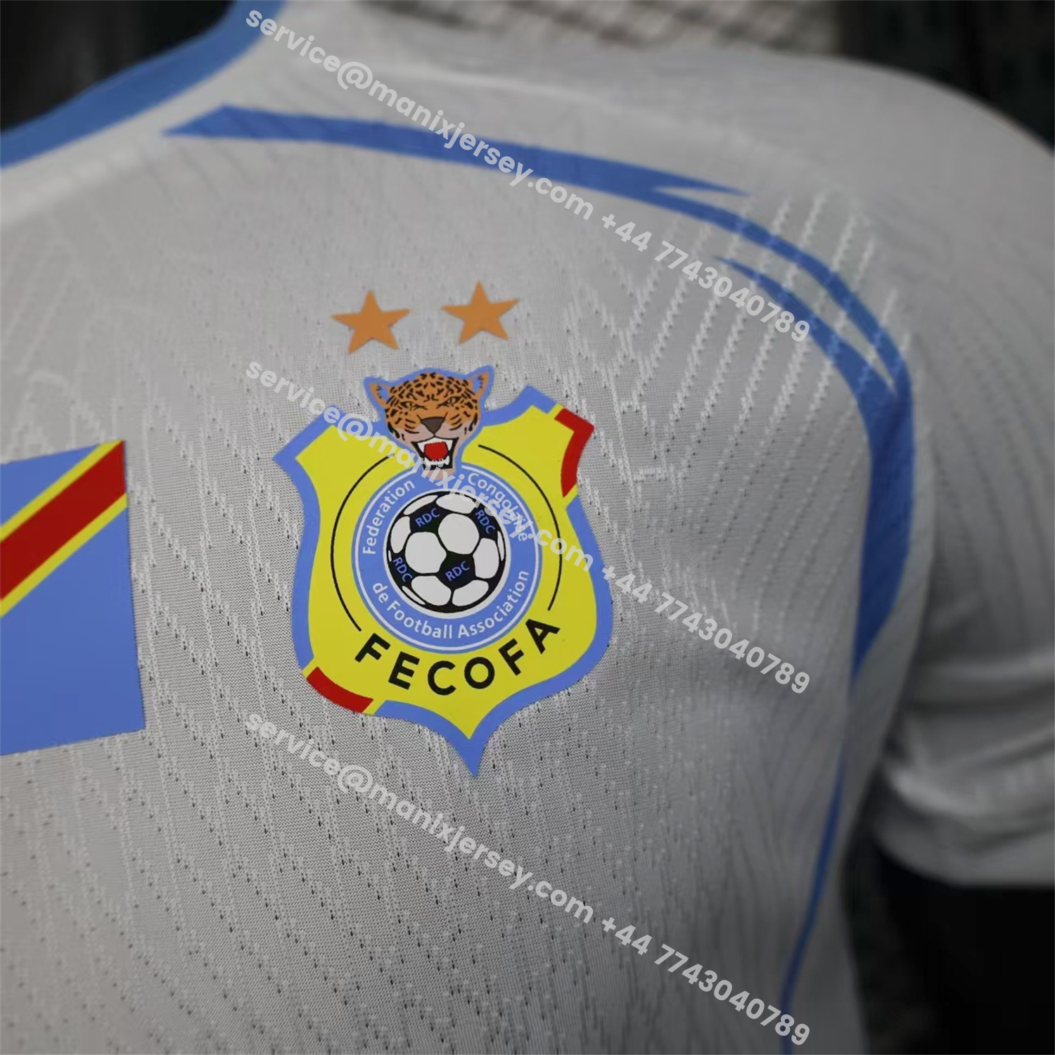 ManixJersey.com | Congo 2026 Away White Jersey - Player Version -Customize Name, Number and Patch | Worldwide Shipping