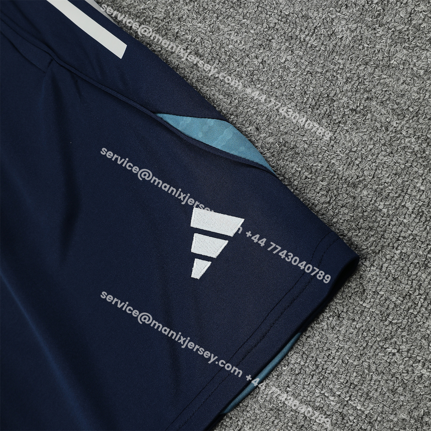 ManixJersey.com | Arsenal 25-26 Short-Sleeve Training Set - Deep Blue Top & Shorts -Customize Name, Number and Patch | Worldwide Shipping