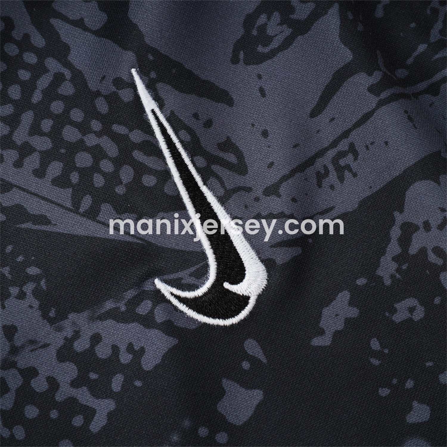 ManixJersey.com | Corinthians 25-26 Jacket Training Tracksuit - Black and Gray Pattern Jackets & Black Pants -Customize Name, Number and Patch | Worldwide Shipping
