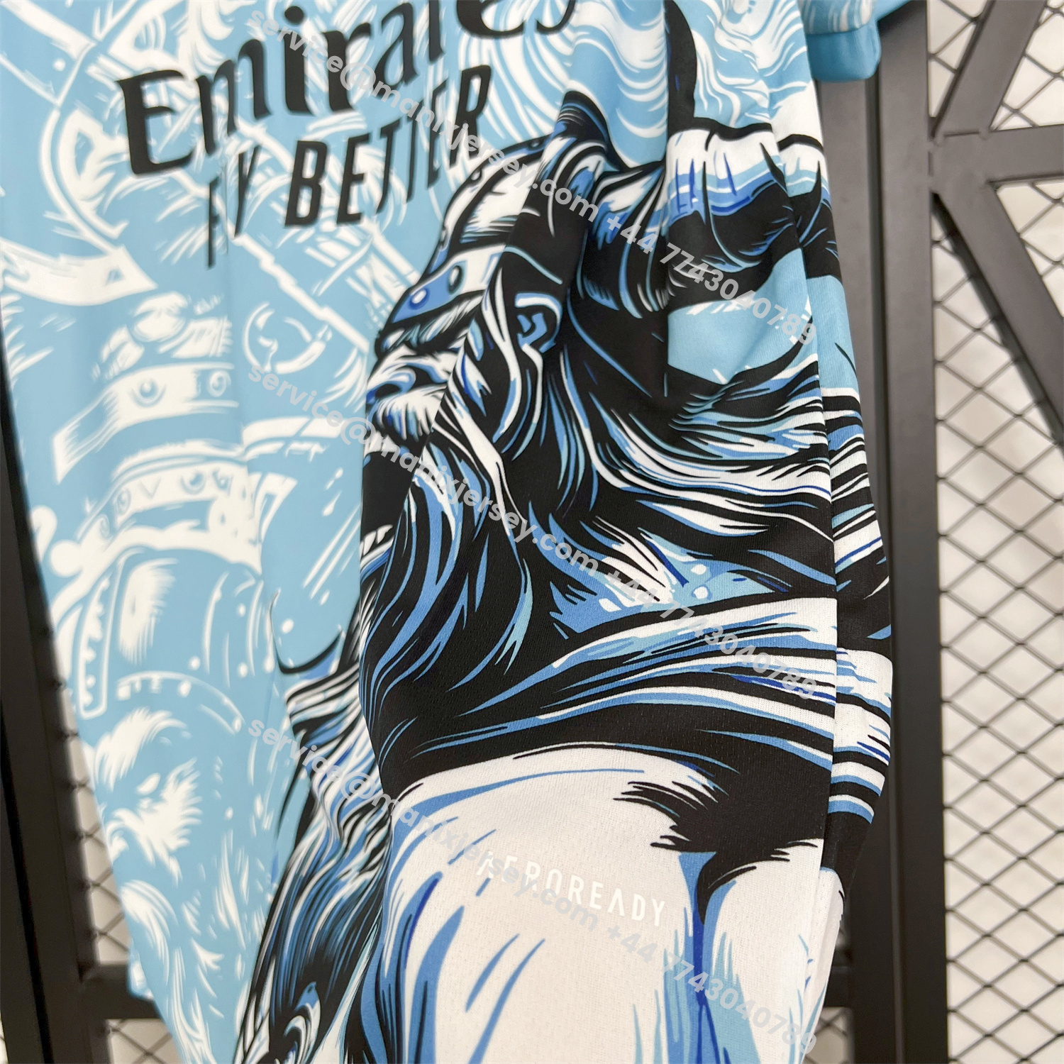 ManixJersey.com | Real Madrid 25-26 Blue Viking Warrior Special Jersey - Fans Version -Customize Name, Number and Patch | Worldwide Shipping