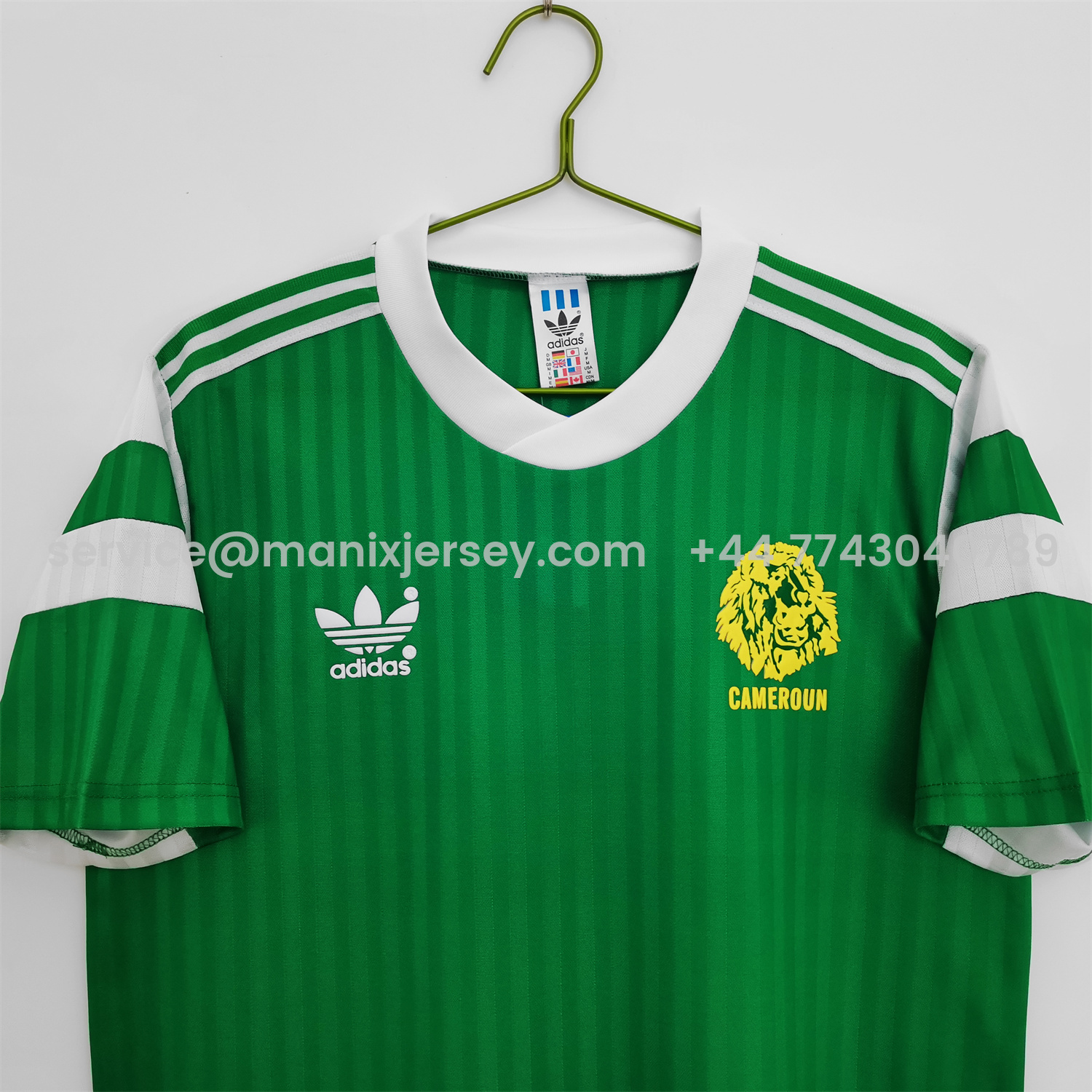 ManixJersey.com | Retro Cameroon 1990 Home Jersey -Customize Name, Number and Patch | Worldwide Shipping