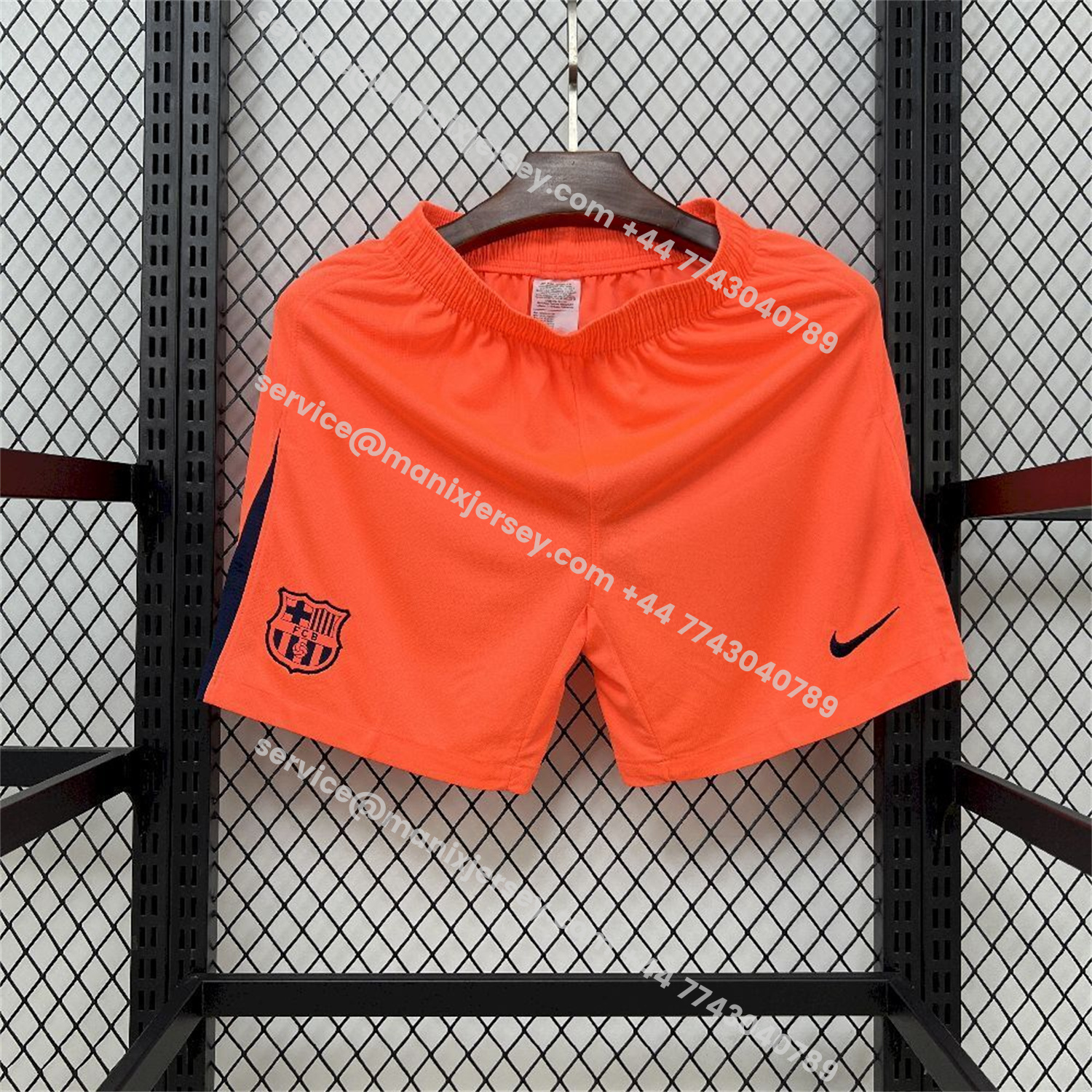 ManixJersey.com | Barcelona 25-26 Third Orange Shorts - Fans Version -Customize Name, Number and Patch | Worldwide Shipping