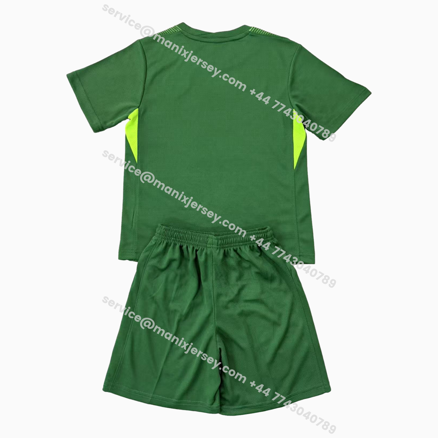 ManixJersey.com | Paris Saint-Germain PSG 25-26 Green Goalkeeper Kids Kit -Customize Name, Number and Patch | Worldwide Shipping
