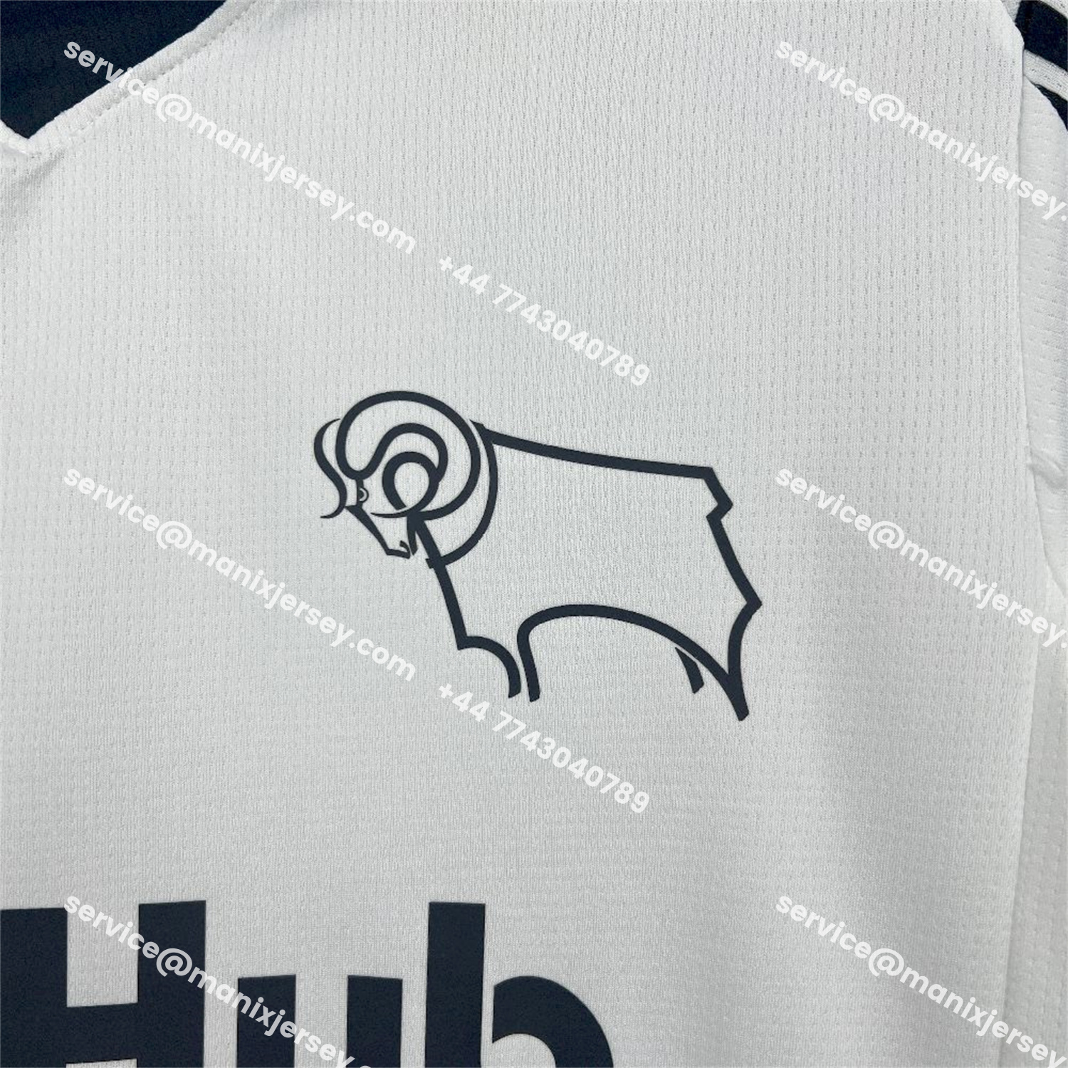 ManixJersey.com | Derby County 25-26 Home Jersey - Fans Version -Customize Name, Number and Patch | Worldwide Shipping