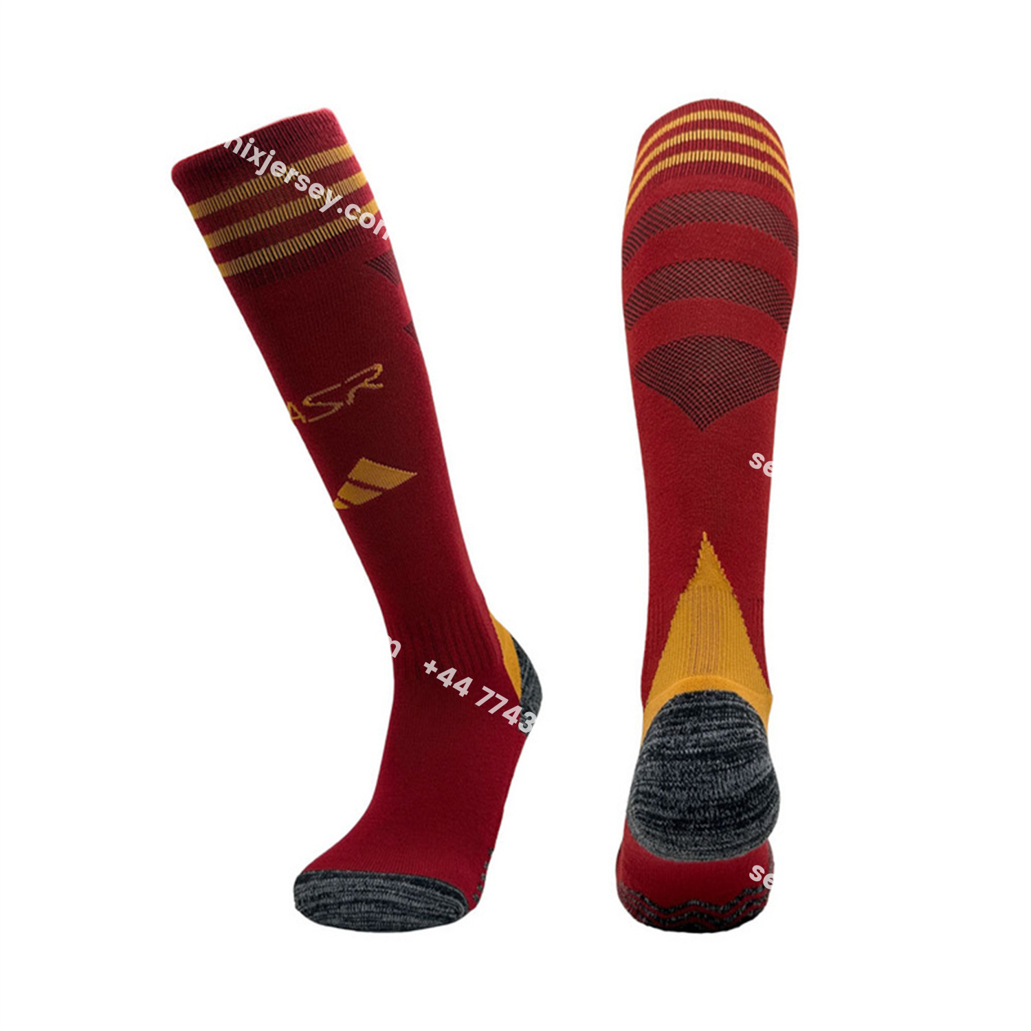 ManixJersey.com | AS Roma 25-26 Home Socks - Red -Customize Name, Number and Patch | Worldwide Shipping