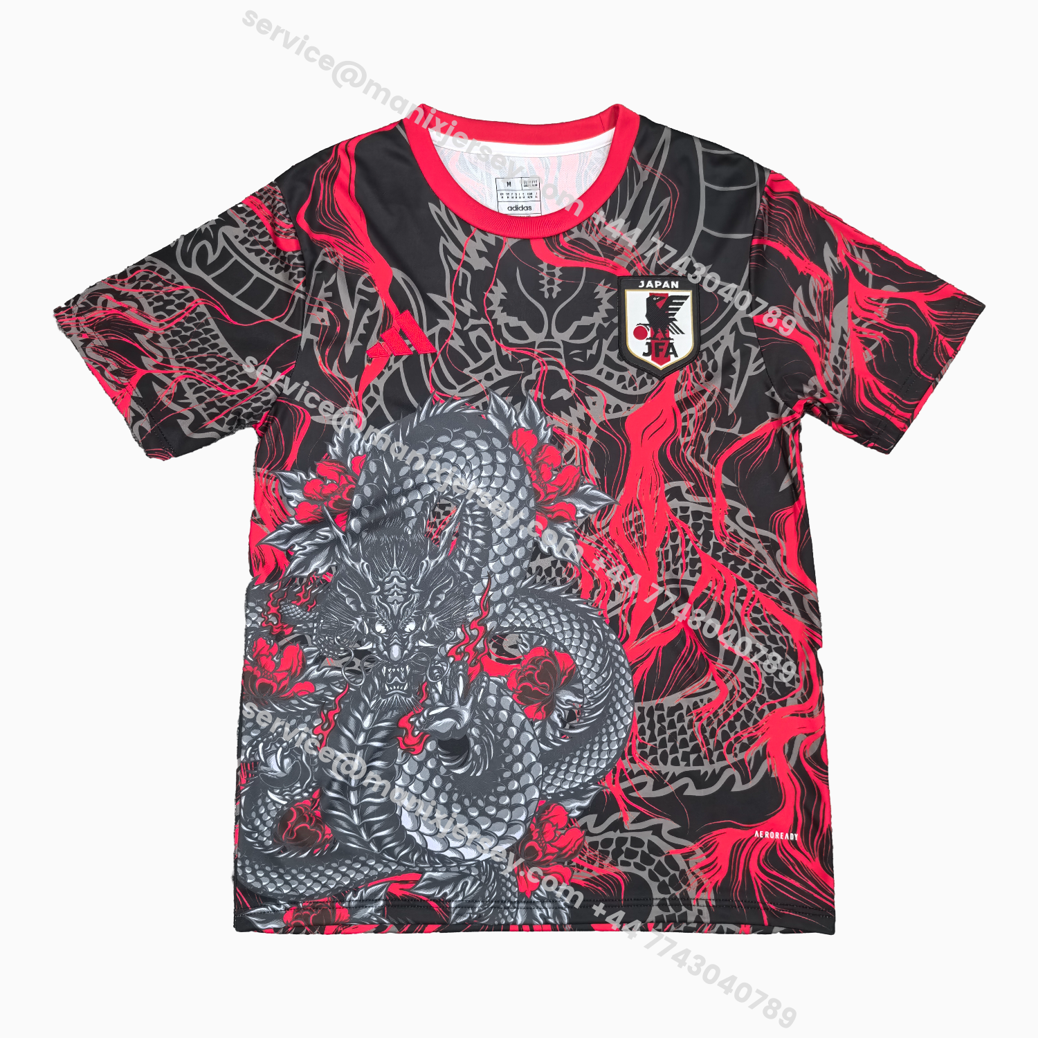 ManixJersey.com | Japan 25-26 Black Dragon Black And Red Jersey - Fans Version -Customize Name, Number and Patch | Worldwide Shipping