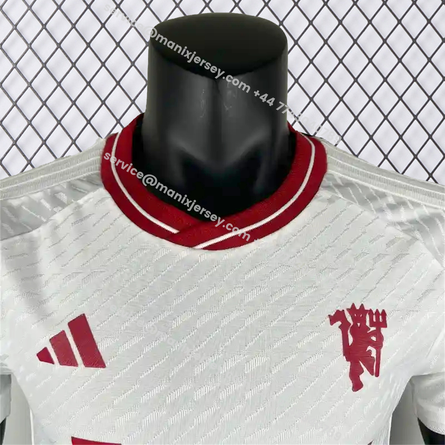 ManixJersey.com | Retro Manchester United 2023-24 Away White Jersey - Player Version -Customize Name, Number and Patch | Worldwide Shipping