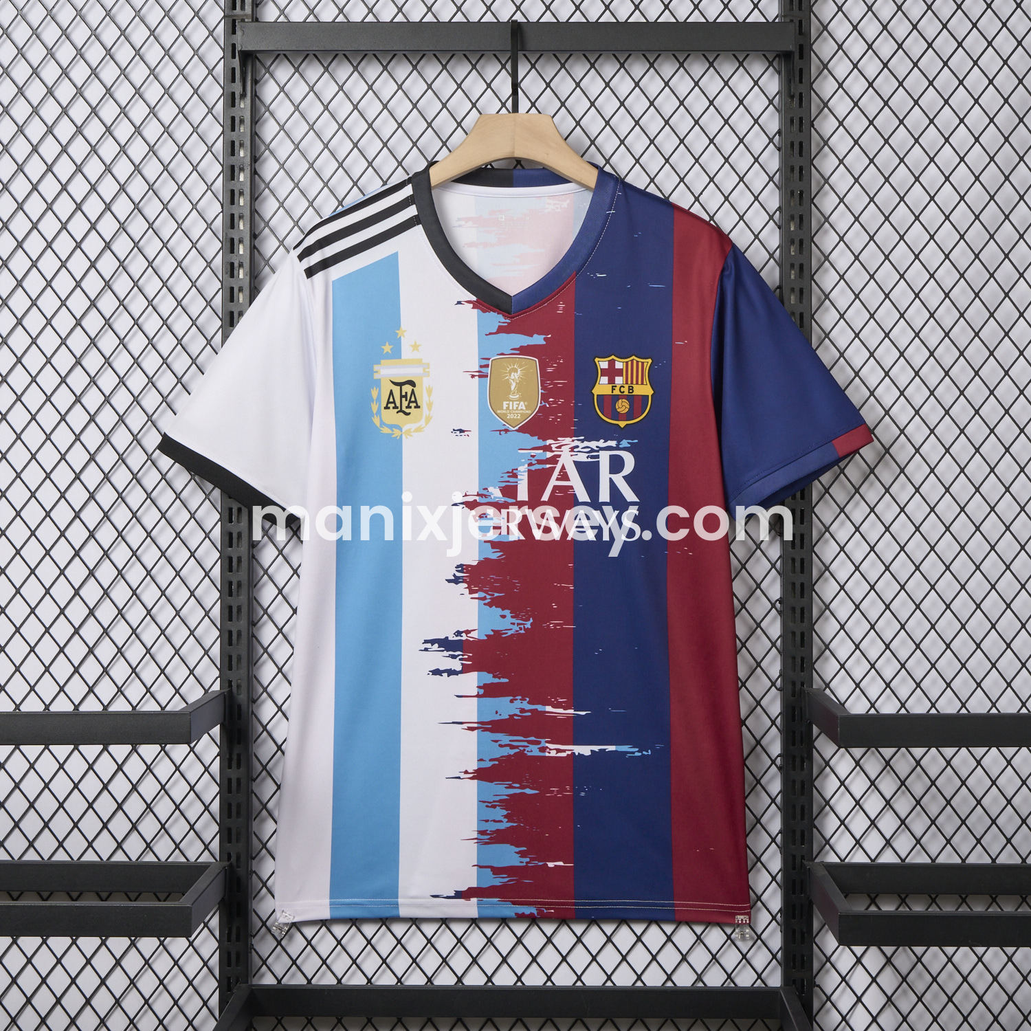 ManixJersey.com | Messi Argentina & Barcelona Special Jersey - Fans Version -Customize Name, Number and Patch | Worldwide Shipping