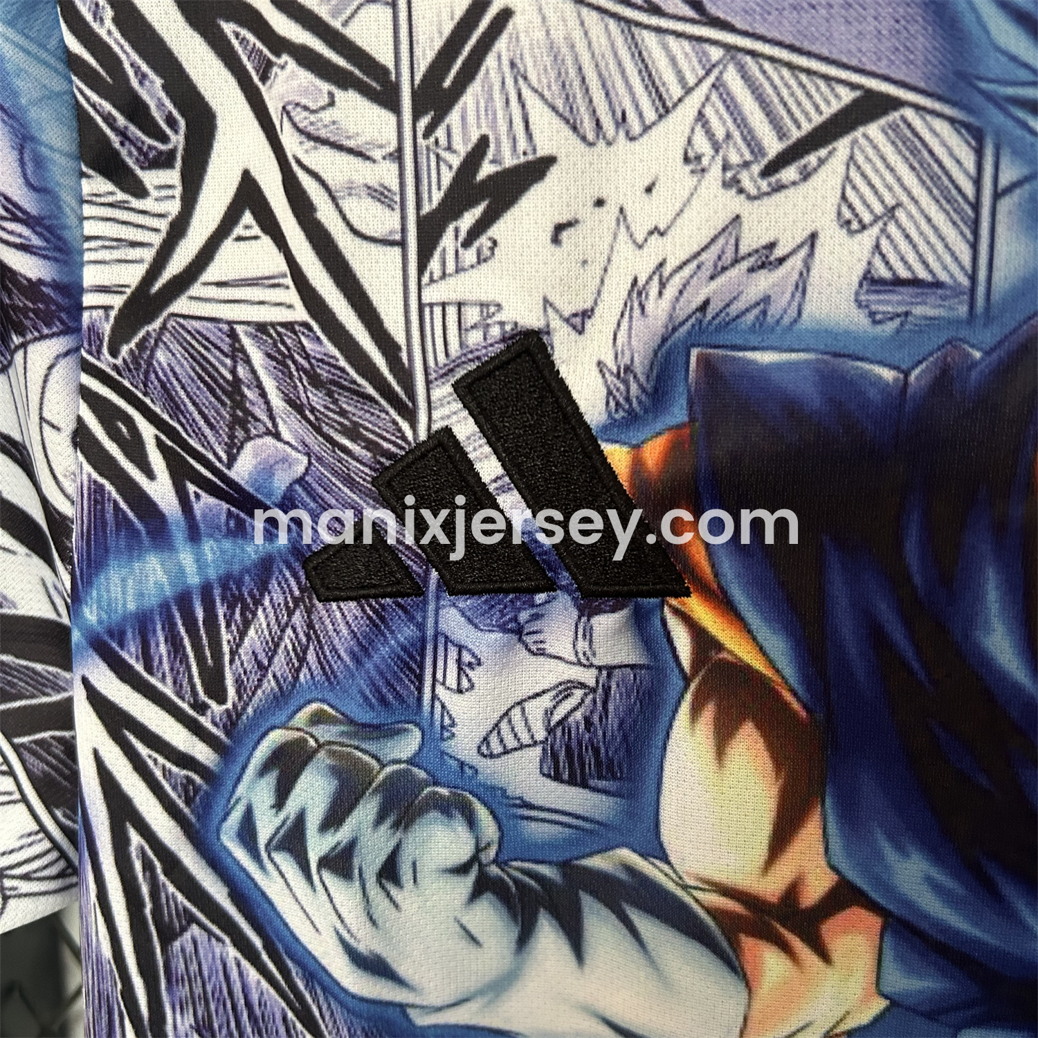 ManixJersey.com | Japan 25-26 Blue Goku Black & White Background Special Jersey - Fans Version -Customize Name, Number and Patch | Worldwide Shipping
