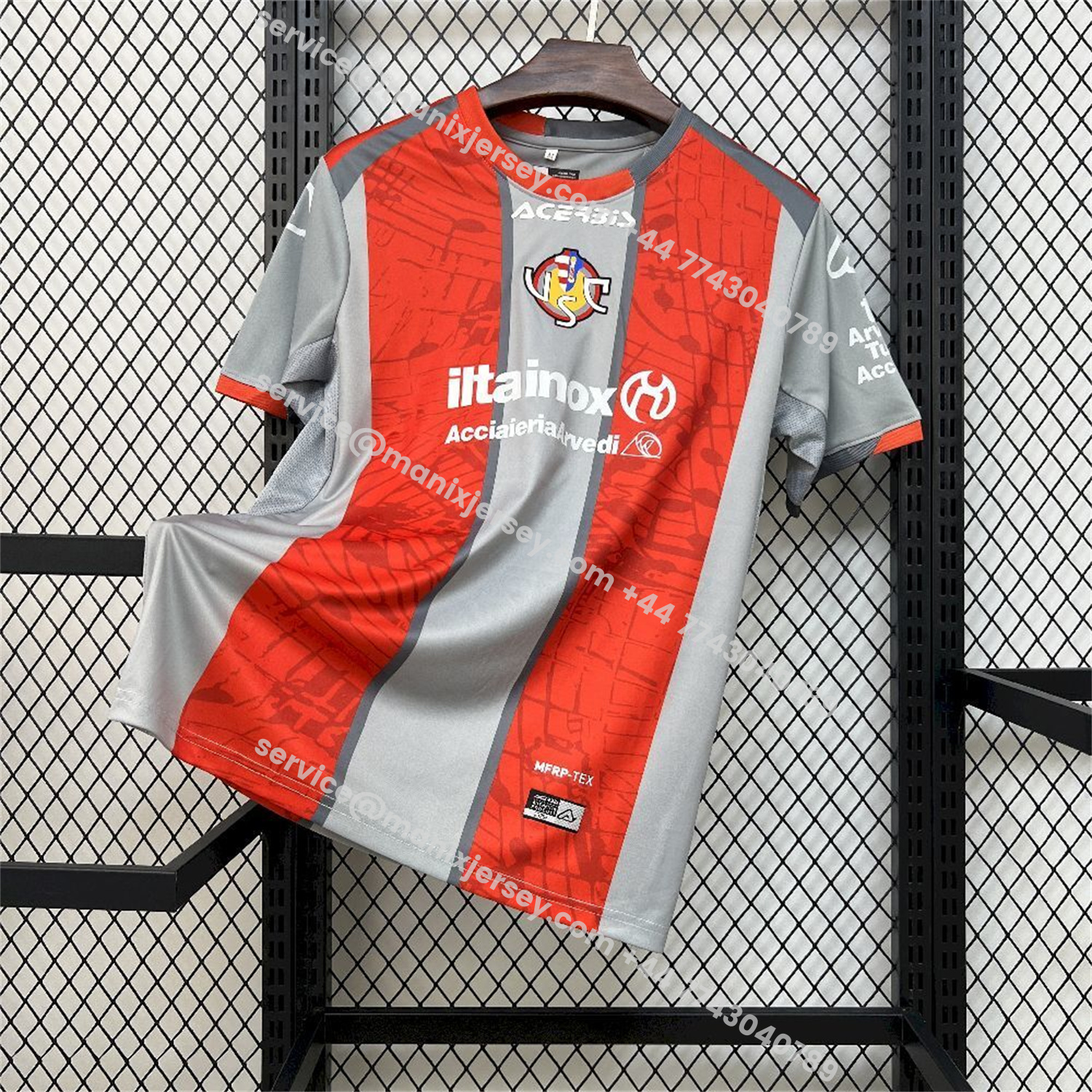 ManixJersey.com | Cremonese 25-26 Home Jersey - Fans Version -Customize Name, Number and Patch | Worldwide Shipping