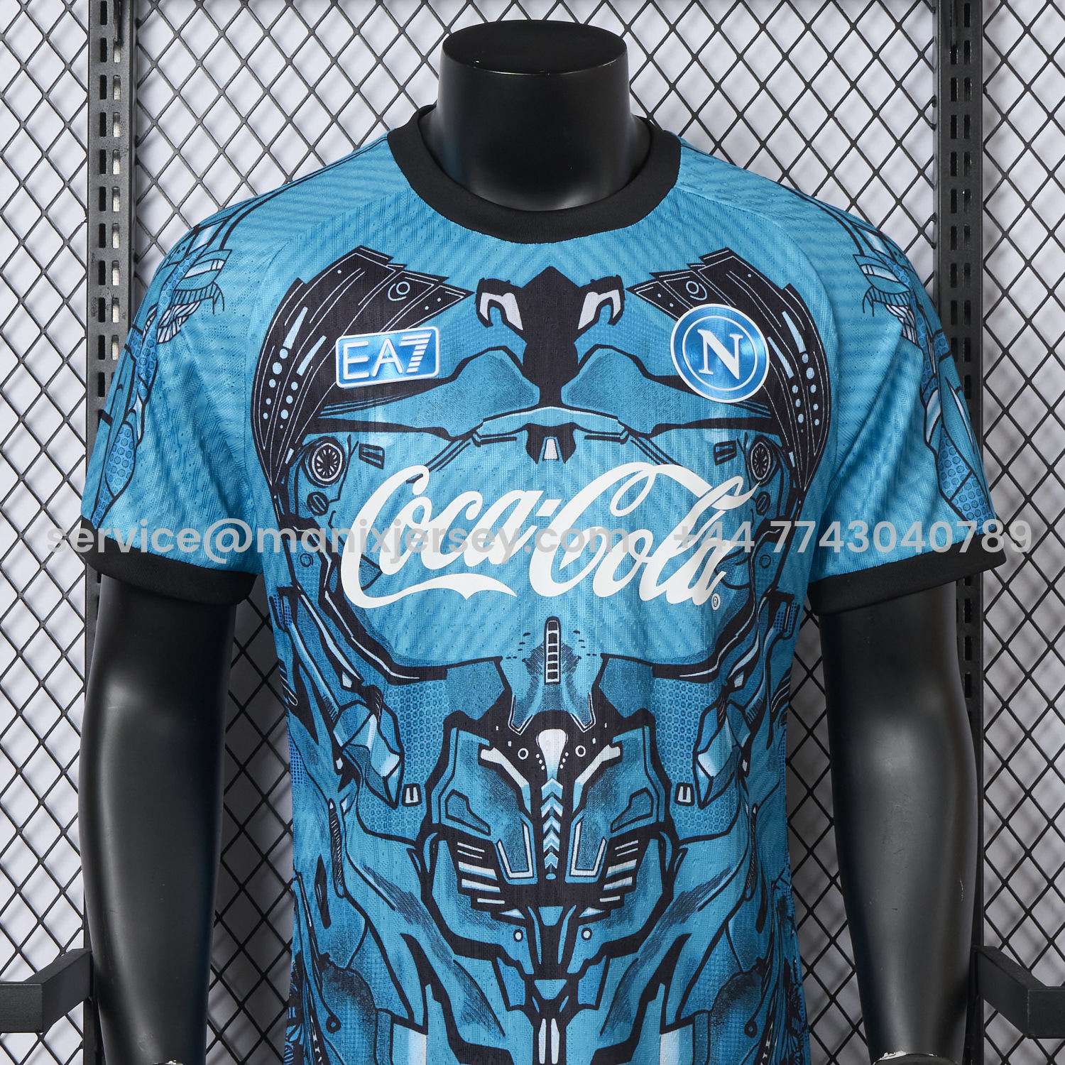 ManixJersey.com | Napoli 25-26 Blue Mecha Training Jersey - Player Version -Customize Name, Number and Patch | Worldwide Shipping
