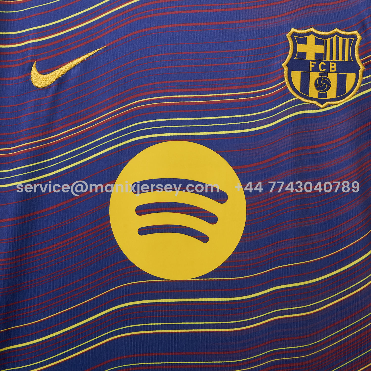 ManixJersey.com | Barcelona 25-26 Deep Blue Pre-Match Training Jersey with Colorful Lines - Fans Version -Customize Name, Number and Patch | Worldwide Shipping