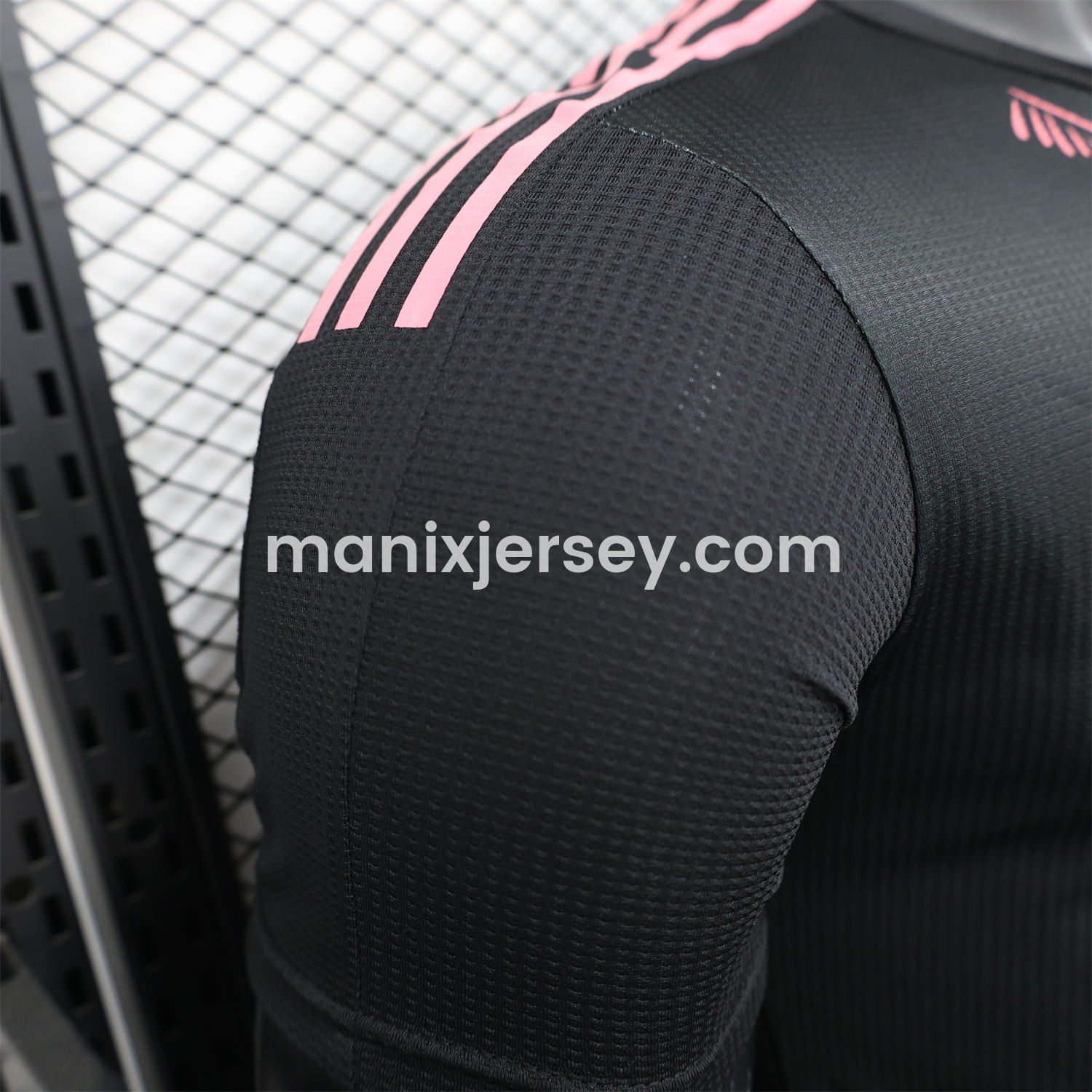ManixJersey.com | Algeria 25-26 Pure Black Jersey with Pink Pattern - Player Version -Customize Name, Number and Patch | Worldwide Shipping