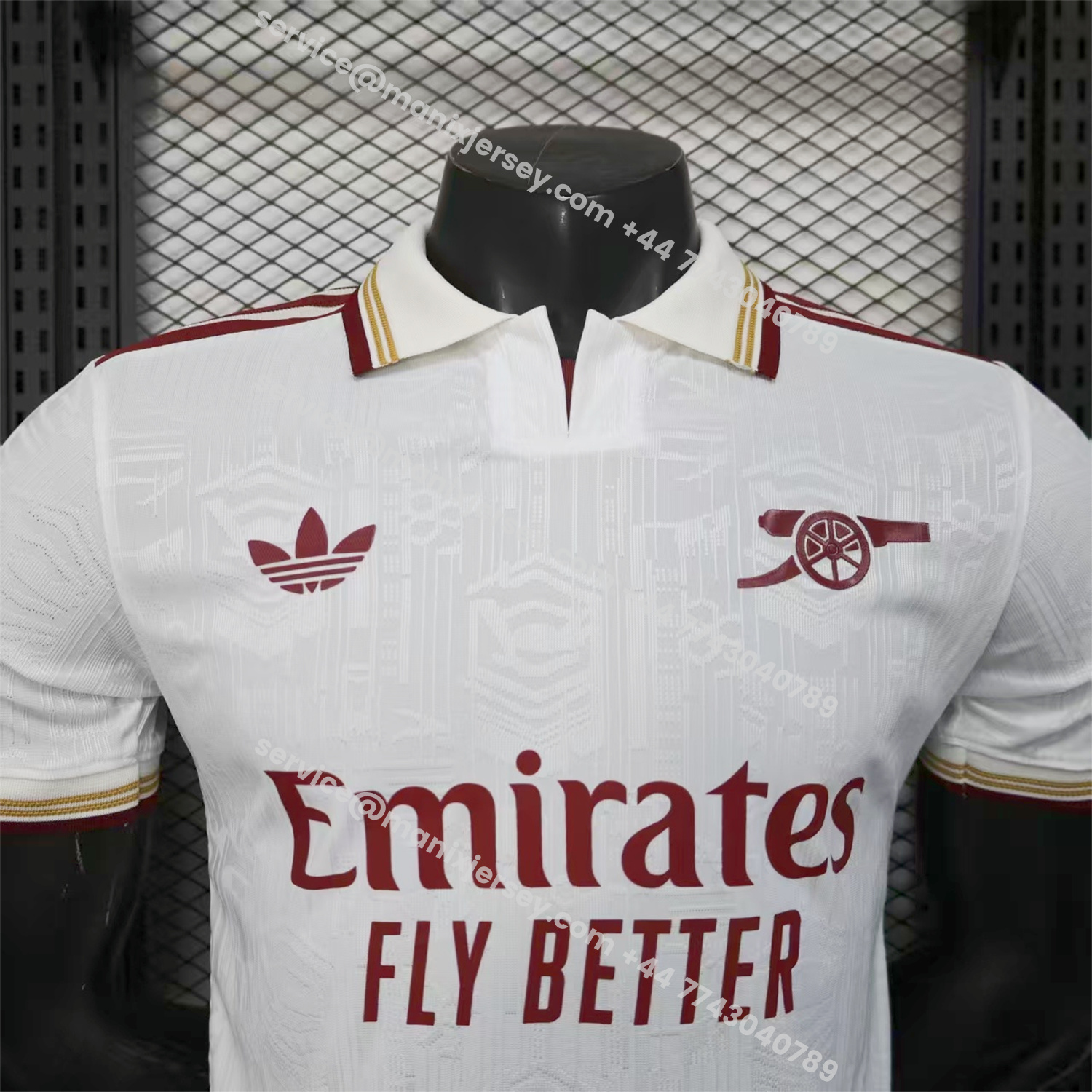 ManixJersey.com | Arsenal 25-26 Third White Jersey - Player Version -Customize Name, Number and Patch | Worldwide Shipping