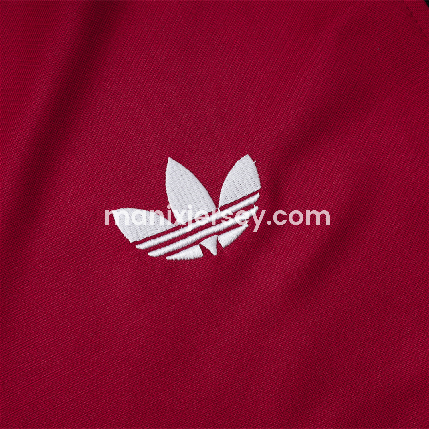 ManixJersey.com | Manchester United 24-25 Kids Throwback Jacket Training Tracksuit - Date Red Jackets & Black Pants -Customize Name, Number and Patch | Worldwide Shipping