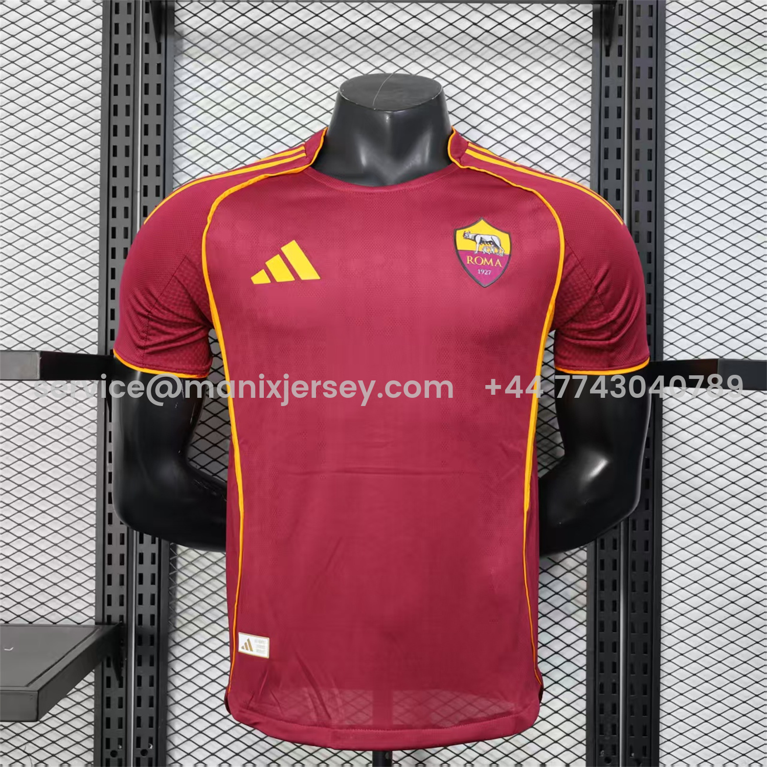 ManixJersey.com | AS Roma 25-26 Home Unsponsored Jersey - Player Version -Customize Name, Number and Patch | Worldwide Shipping
