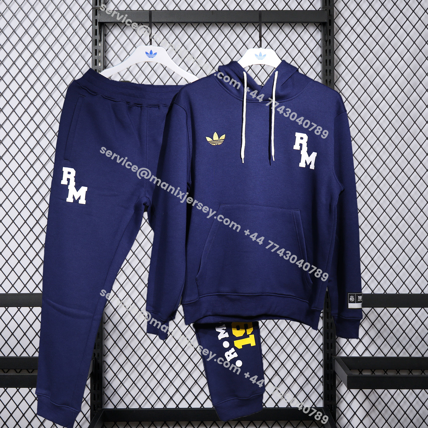 ManixJersey.com | Real Madrid 25-26 Pure Color 1902 Training Set - Dark Blue Top and Dark Blue Pants -Customize Name, Number and Patch | Worldwide Shipping