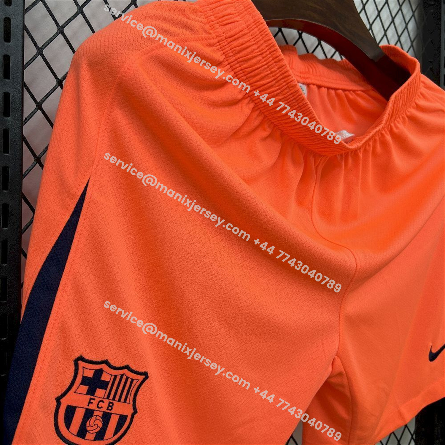 ManixJersey.com | Barcelona 25-26 Third Orange Shorts - Fans Version -Customize Name, Number and Patch | Worldwide Shipping