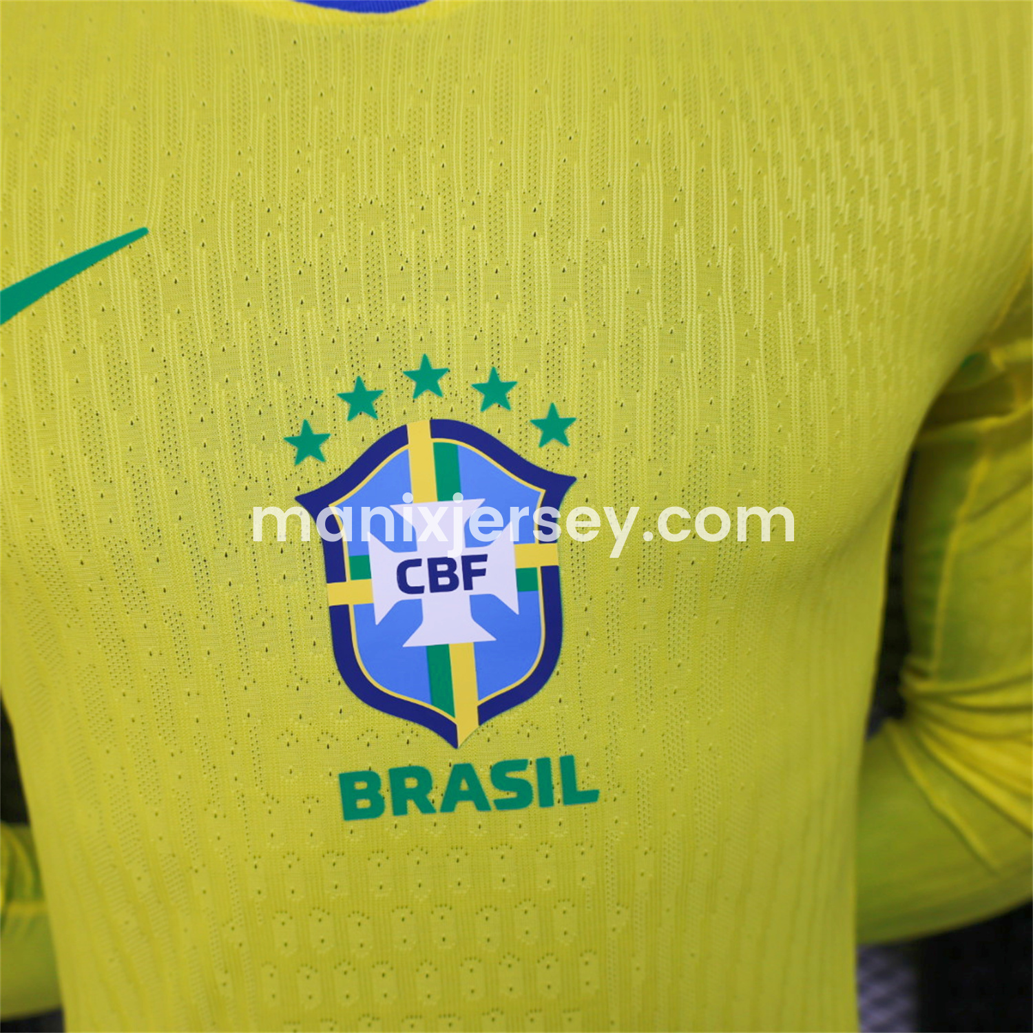 ManixJersey.com | Brazil 2025 Women's Team Home Long Sleeves Jersey - Men's Player Version -Customize Name, Number and Patch | Worldwide Shipping
