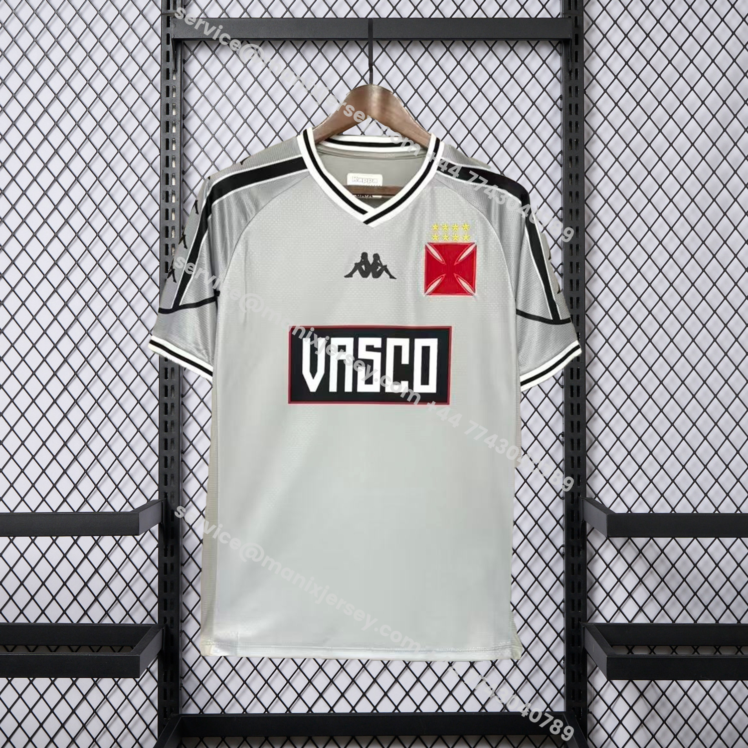 ManixJersey.com | Vasco da Gama 25-26 Grey Pre-Match Jersey - Fans Version -Customize Name, Number and Patch | Worldwide Shipping