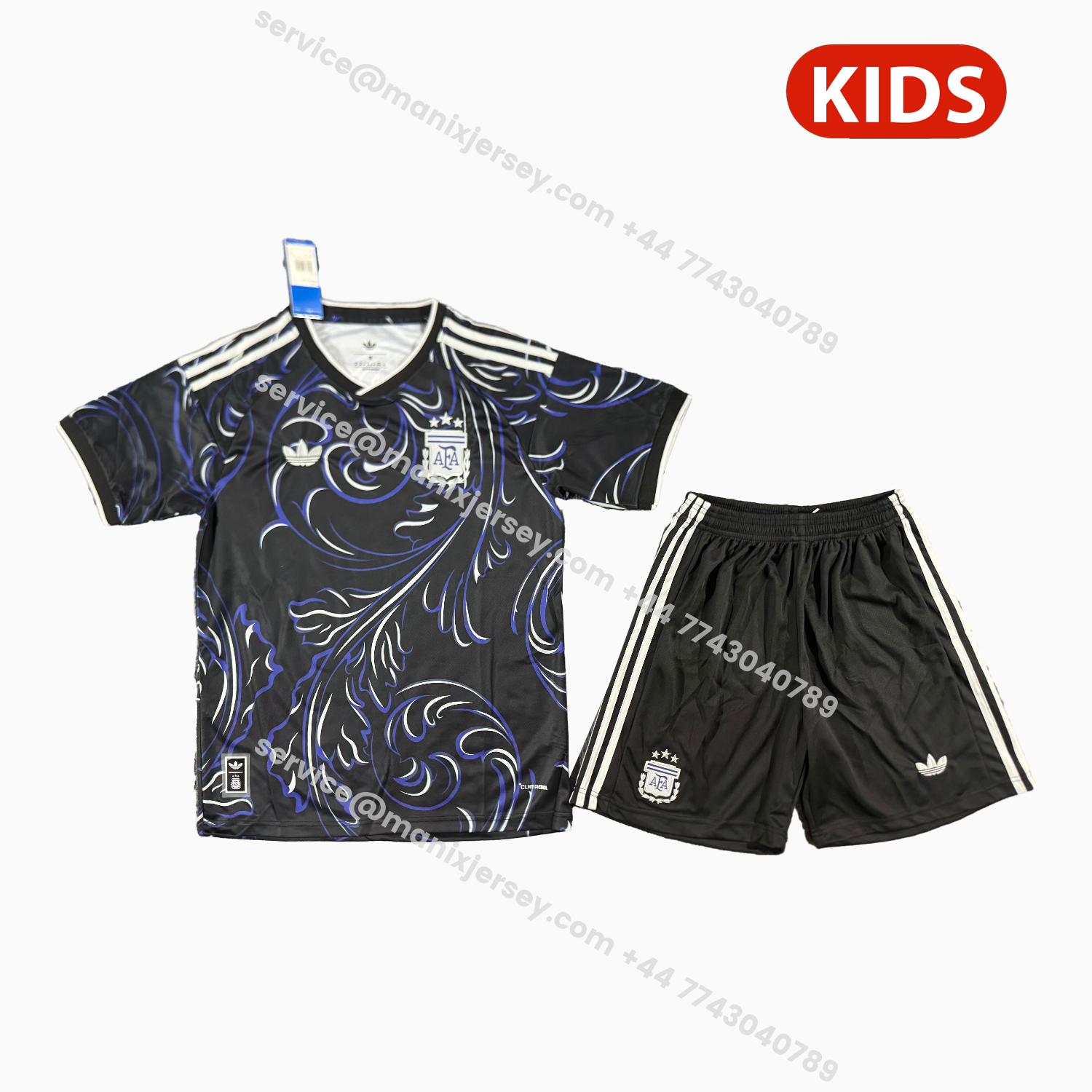 ManixJersey.com | Argentina 2026 Away Kids Kit -Customize Name, Number and Patch | Worldwide Shipping