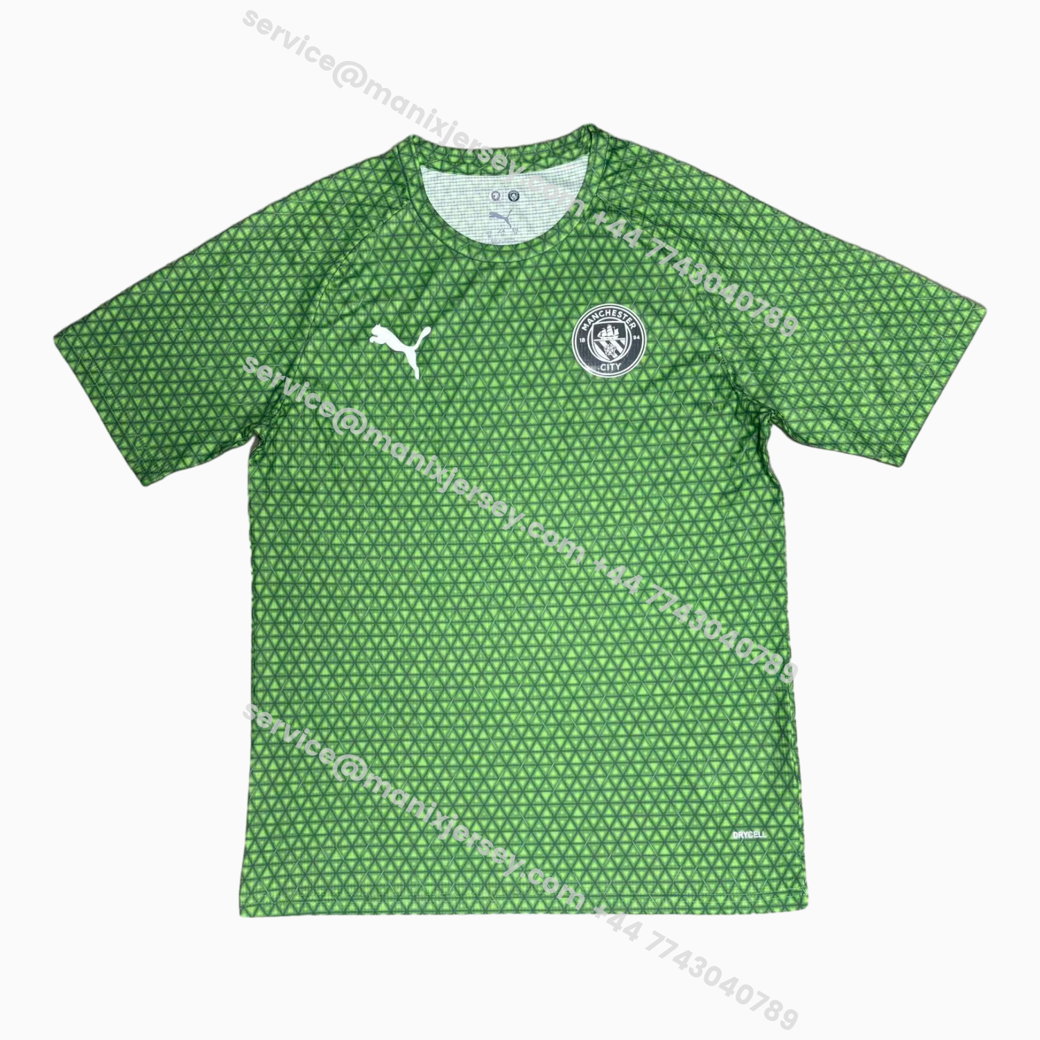 ManixJersey.com | Manchester City 25-26 Green Pre-Match Training Jersey - Fans Version -Customize Name, Number and Patch | Worldwide Shipping