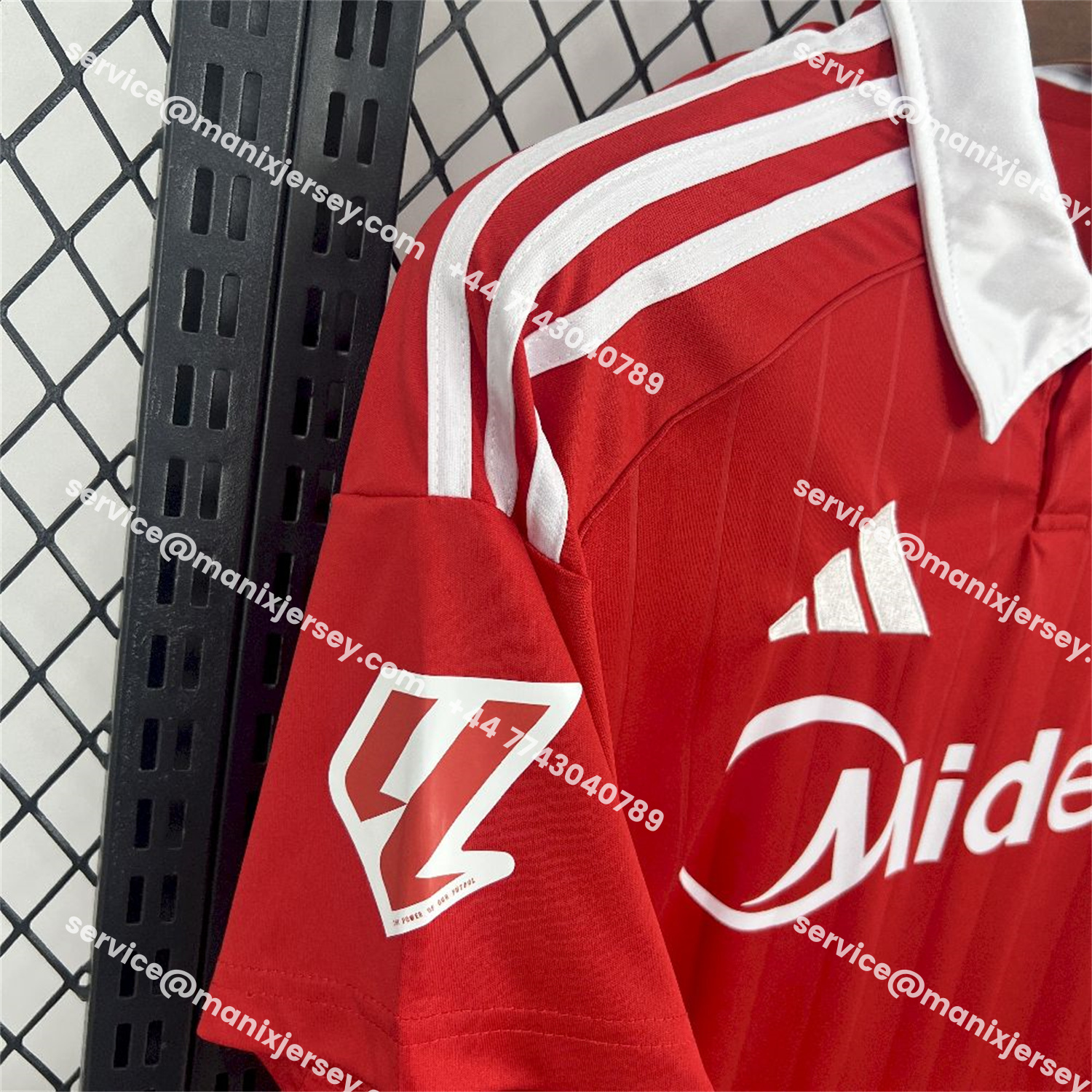 ManixJersey.com | Sevilla 25-26 Away Red Jersey - Fans Version -Customize Name, Number and Patch | Worldwide Shipping