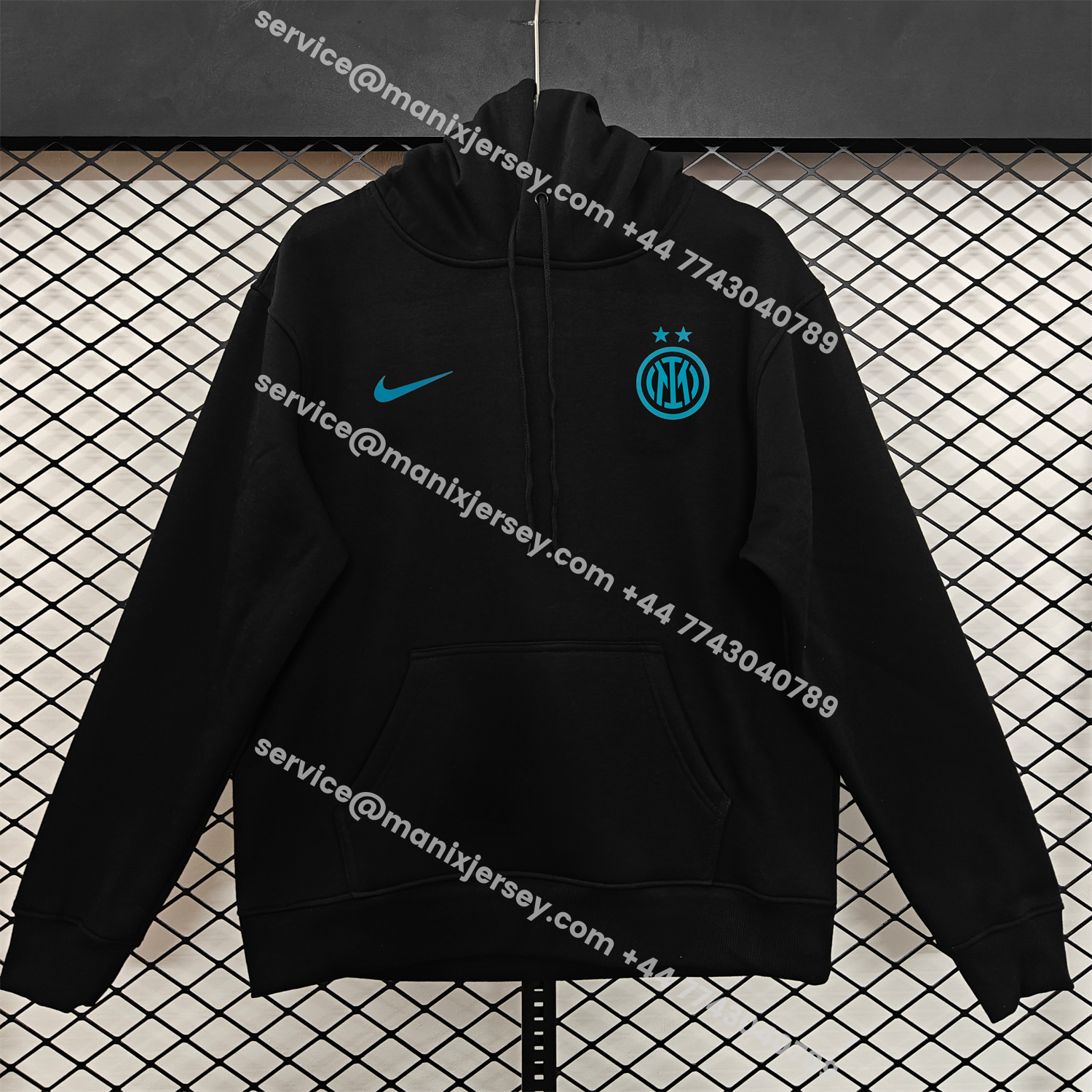 ManixJersey.com | Inter Milan 25-26 Third Blue Icon Unisex Pullover Hoodie -Customize Name, Number and Patch | Worldwide Shipping