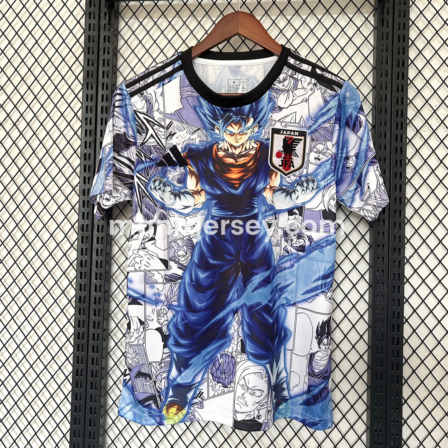 ManixJersey.com | Japan 25-26 Blue Goku Black & White Background Special Jersey - Fans Version -Customize Name, Number and Patch | Worldwide Shipping