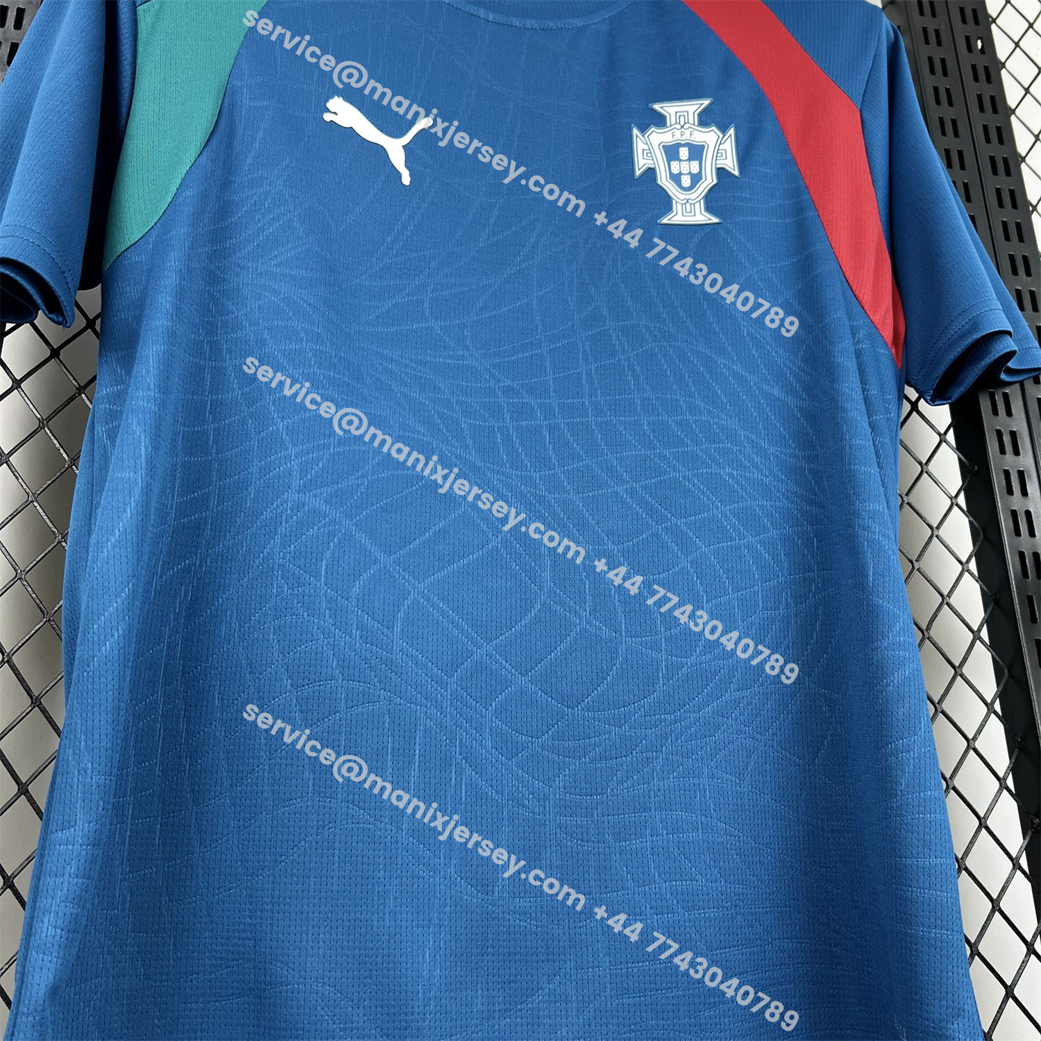 Portugal 2026 Muted Blue With Emerald Green Pre-Match Jersey - Fans Version:football jersey mysite: unitedjerseyfootball 邓江浪:football