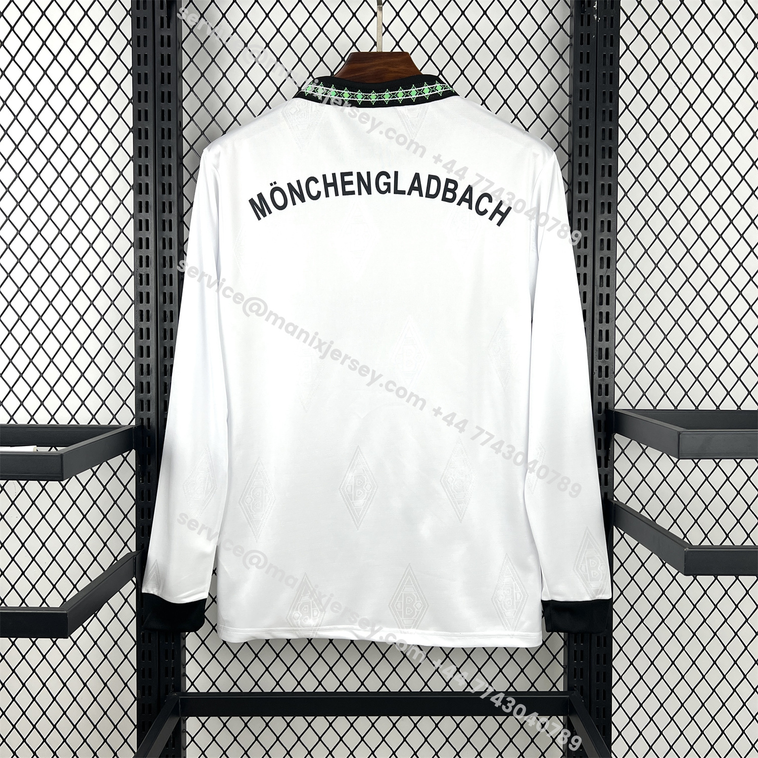 ManixJersey.com | Retro Borussia Mönchengladbach 1995-96 Home Long Sleeves Jersey -Customize Name, Number and Patch | Worldwide Shipping