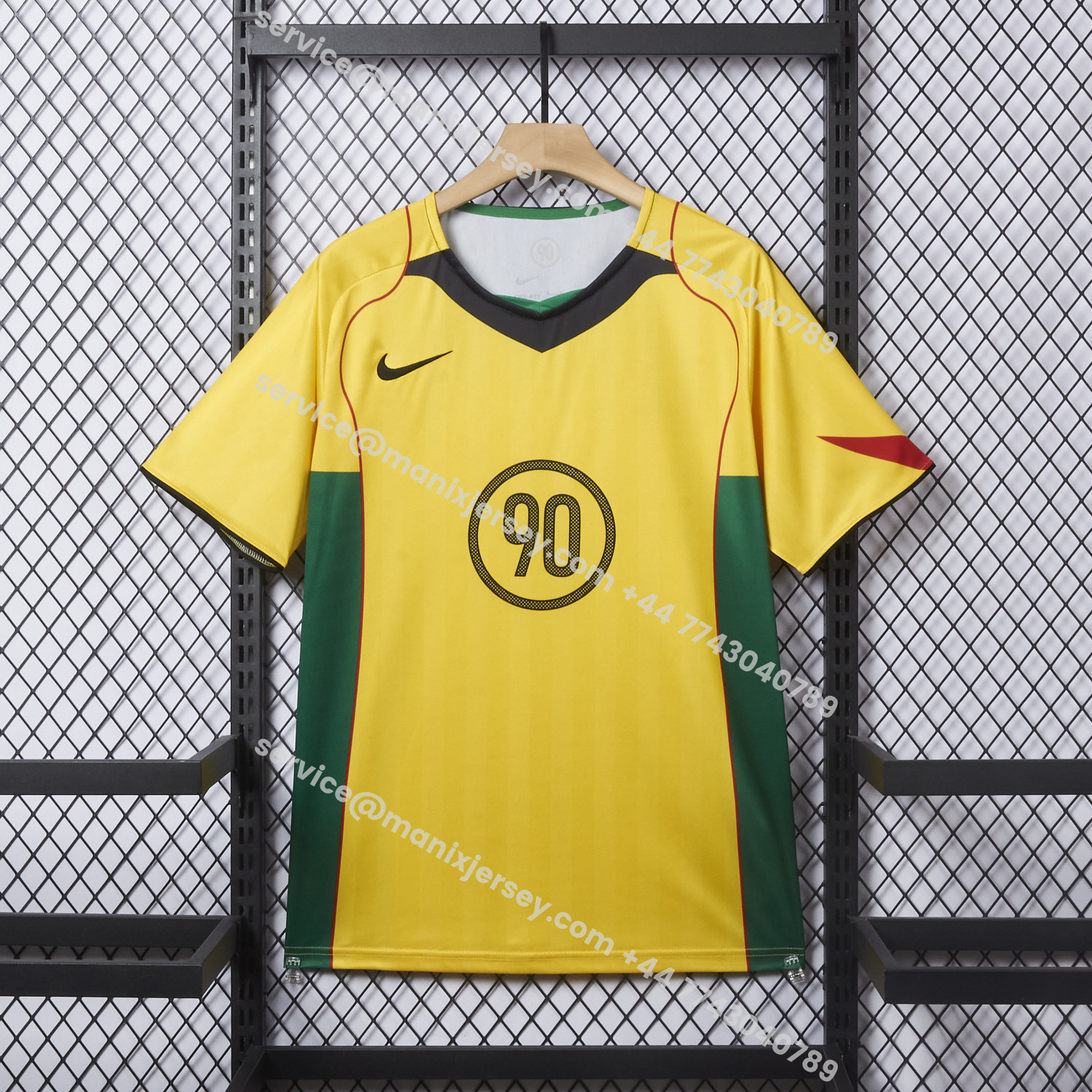 ManixJersey.com | Brazil 25-26 Retro Style Total 90 Yellow Jersey - Fans Version -Customize Name, Number and Patch | Worldwide Shipping