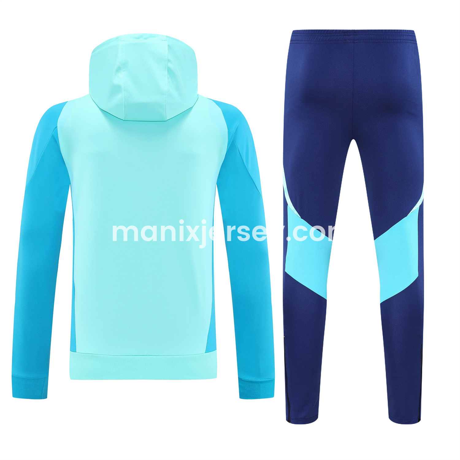 ManixJersey.com | Flamengo 25-26 Traning Hoodie Set - Light Blue With Royal Blue -Customize Name, Number and Patch | Worldwide Shipping