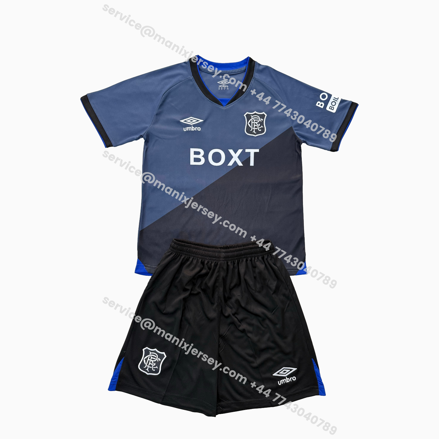 ManixJersey.com | Glasgow Rangers 25-26 Third Kids Kit -Customize Name, Number and Patch | Worldwide Shipping