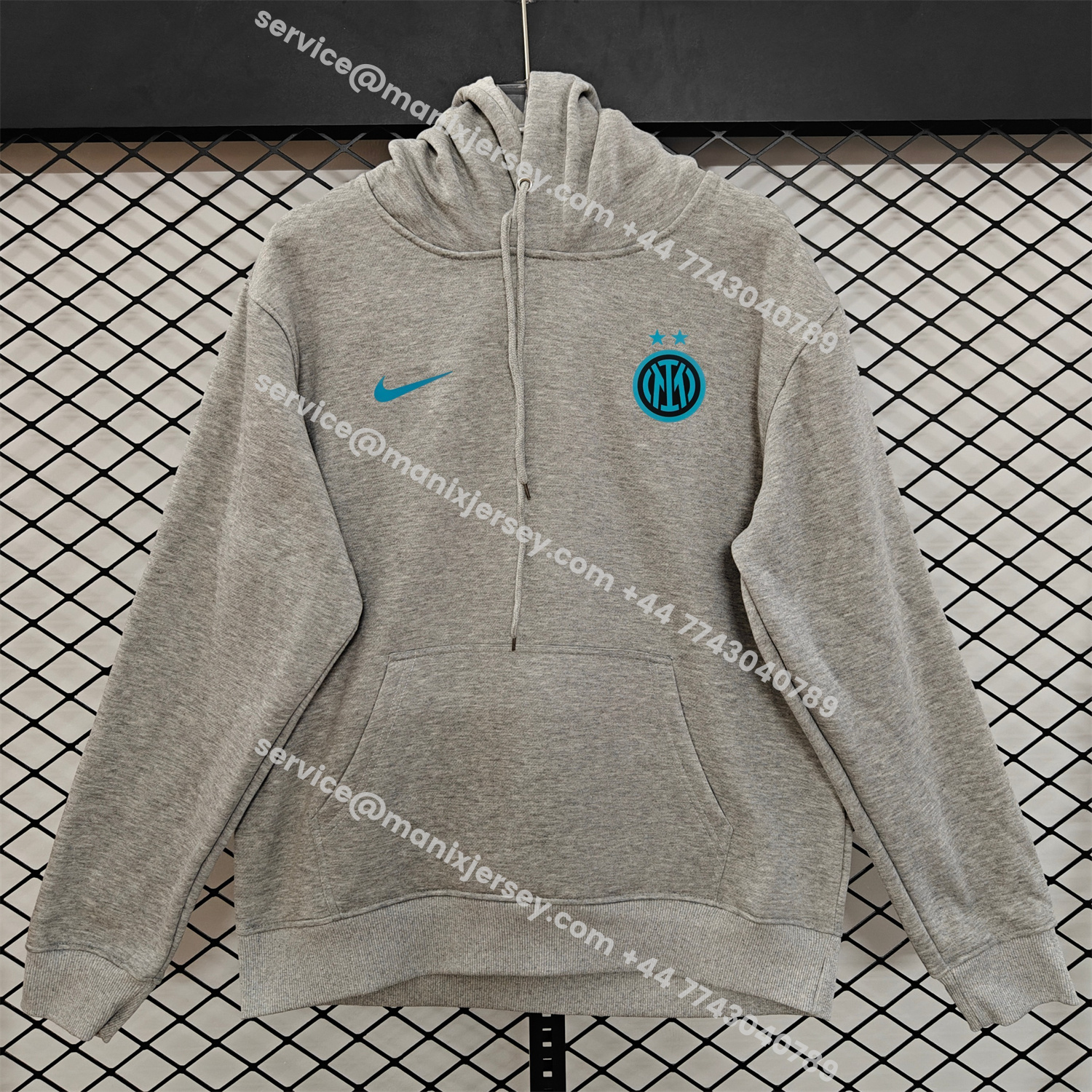 ManixJersey.com | Inter Milan 25-26 Third Blue Icon Unisex Pullover Hoodie -Customize Name, Number and Patch | Worldwide Shipping