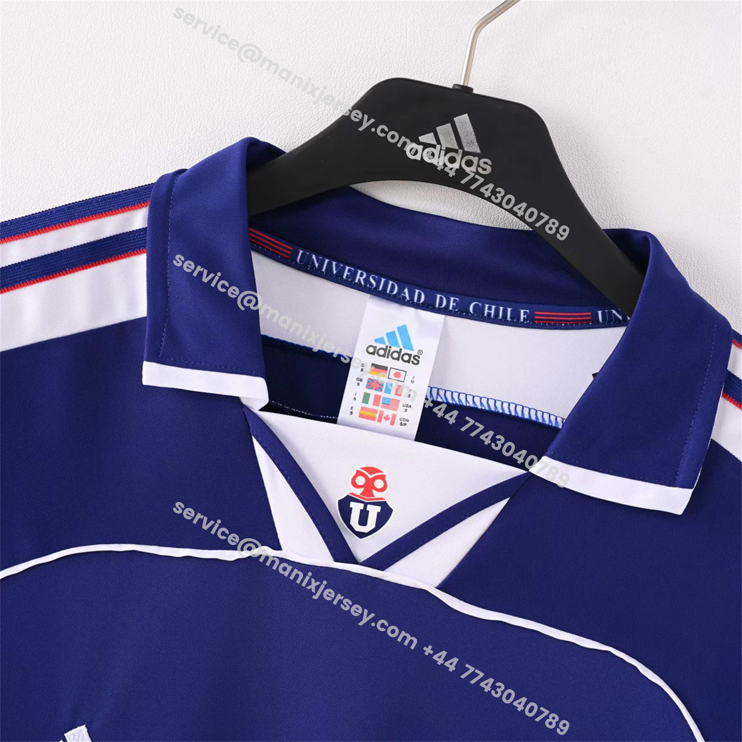 ManixJersey.com | Retro Universidad De Chile 1999-00 Home Blue Jersey -Customize Name, Number and Patch | Worldwide Shipping
