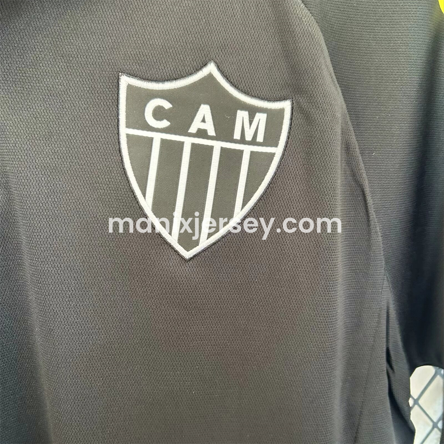 ManixJersey.com | Atletico Mineiro 24-25 Black Training Jersey with Polo Collar - Fans Version -Customize Name, Number and Patch | Worldwide Shipping