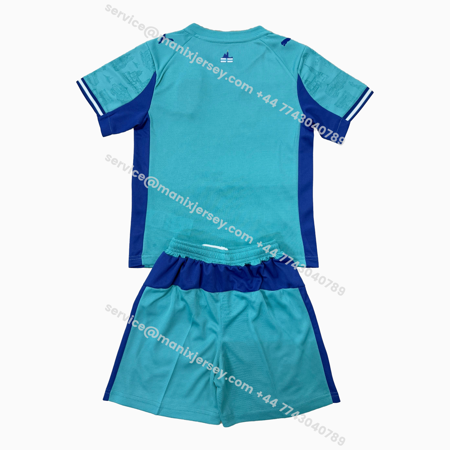 ManixJersey.com | Marseille 25-26 Blue Goalkeeper Kids Kit -Customize Name, Number and Patch | Worldwide Shipping