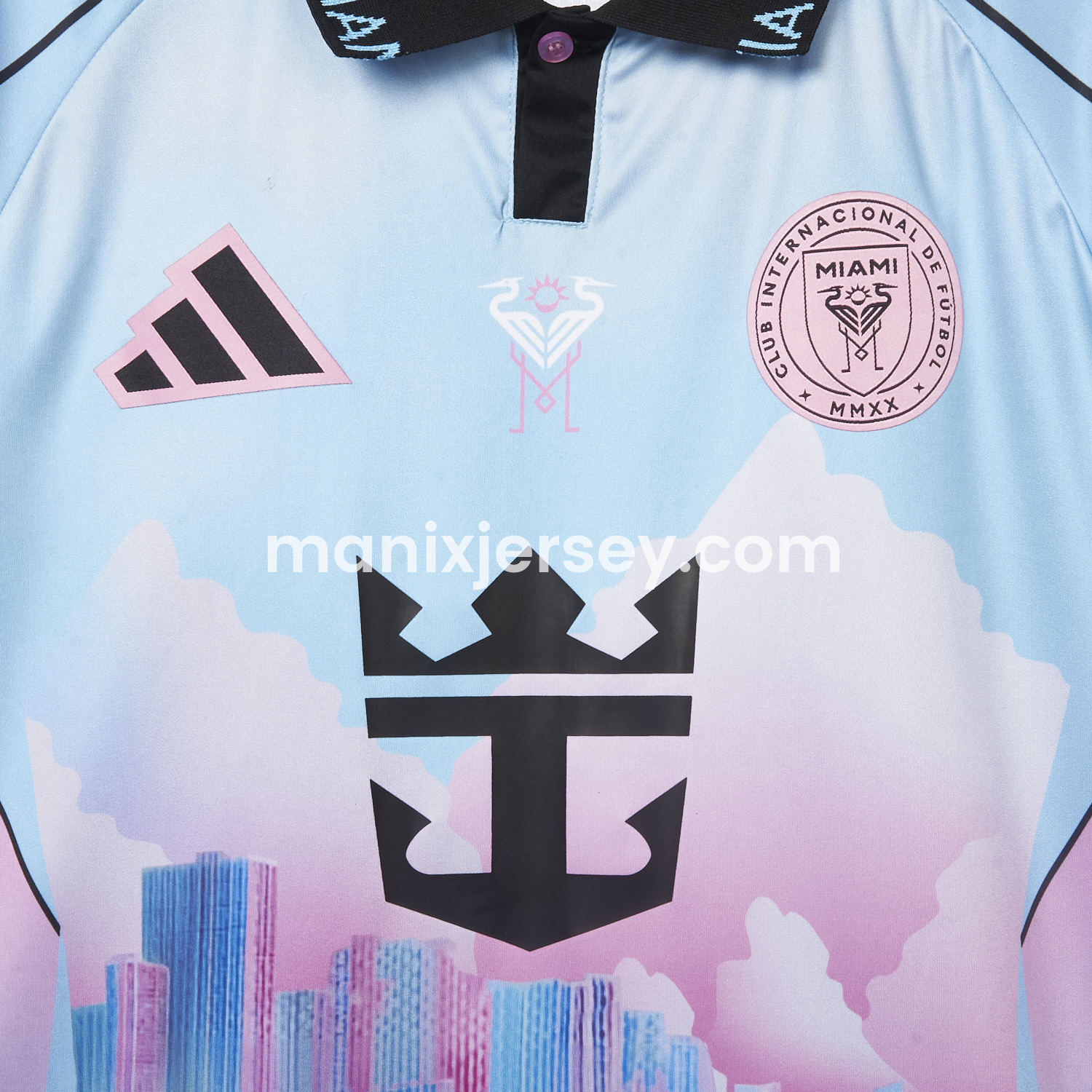 ManixJersey.com | INT M.A.M 2025 Blue City Silhouette Special Edition Jersey - Fans Version -Customize Name, Number and Patch | Worldwide Shipping