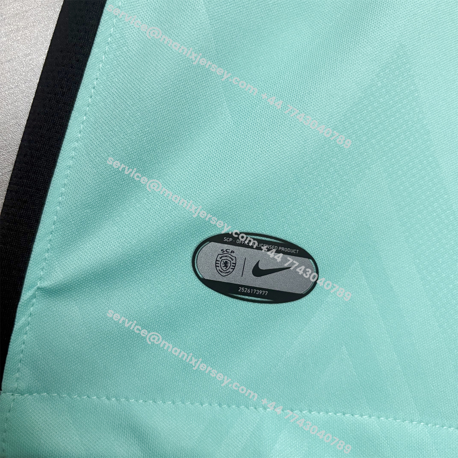 ManixJersey.com | Sporting CP 25-26 Third Cyan Jersey - Fans Version -Customize Name, Number and Patch | Worldwide Shipping