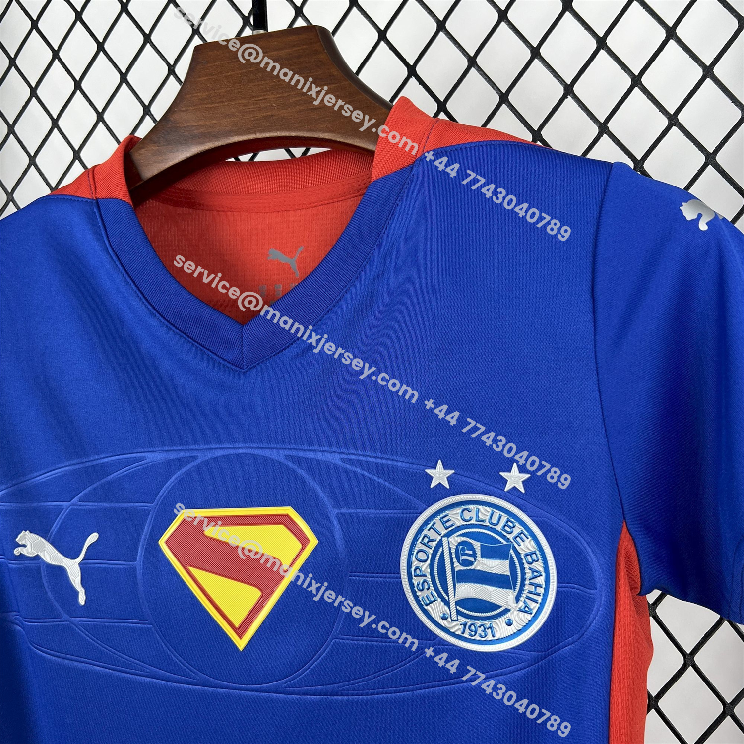 ManixJersey.com | Bahia 25-26 Super-Man Blue Special Kids Kit -Customize Name, Number and Patch | Worldwide Shipping