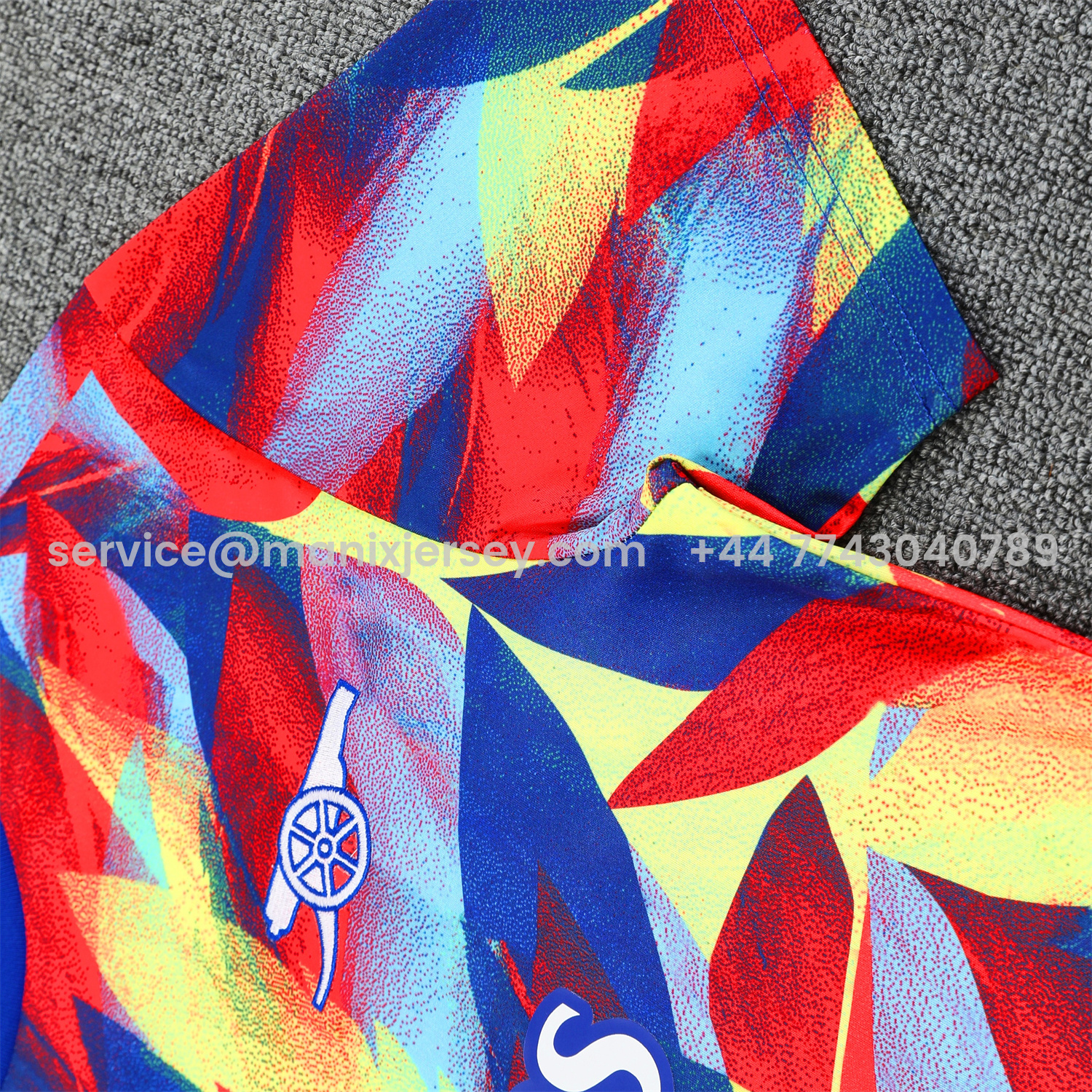 ManixJersey.com | Arsenal 25-26 Short-Sleeve Training Set - Colorful Festival Top and Black Shorts -Customize Name, Number and Patch | Worldwide Shipping