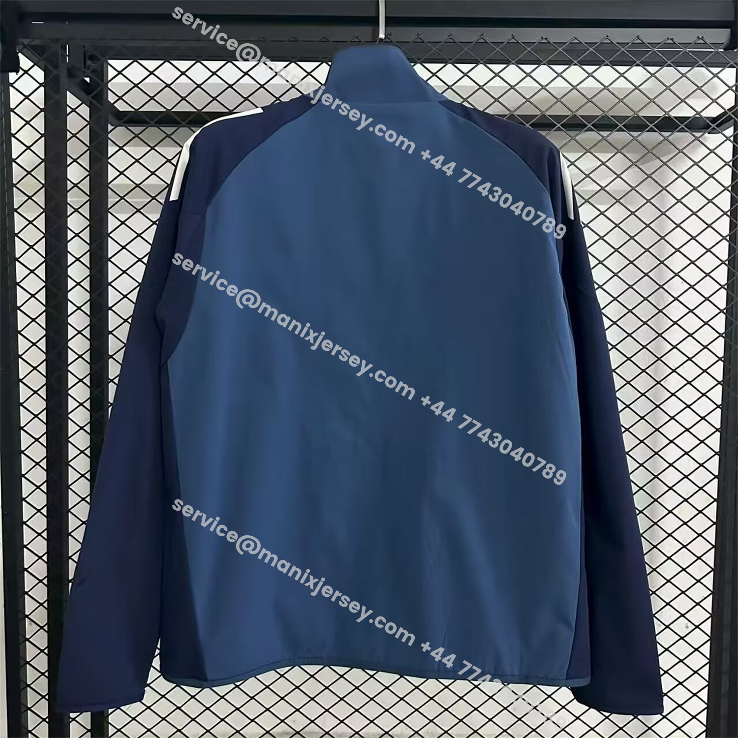 ManixJersey.com | Arsenal 25-26 Throwback Windbreaker Jacket - Navy Blue -Customize Name, Number and Patch | Worldwide Shipping