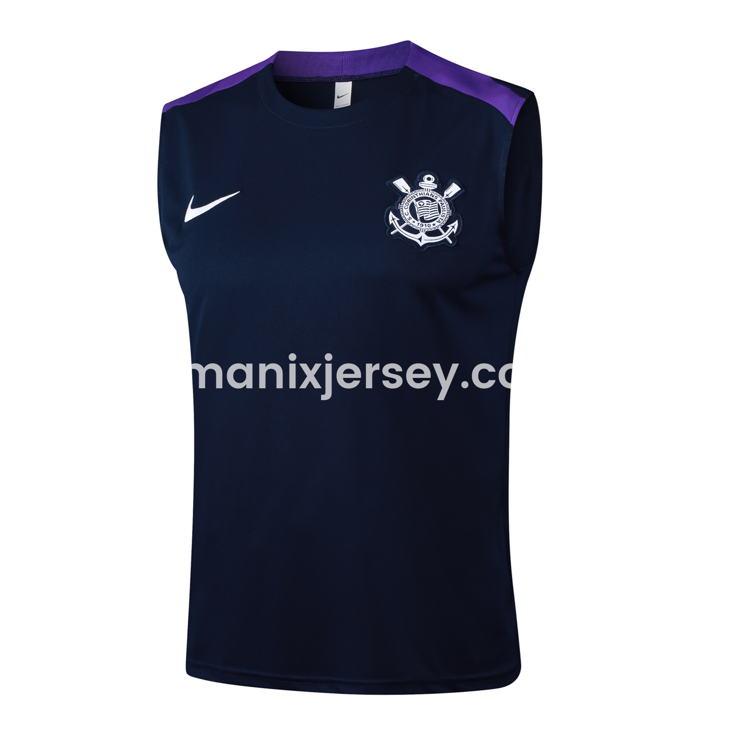 ManixJersey.com | Corinthians 25-26 Vest Training Set - Deep Blue Black Vest and Shorts -Customize Name, Number and Patch | Worldwide Shipping