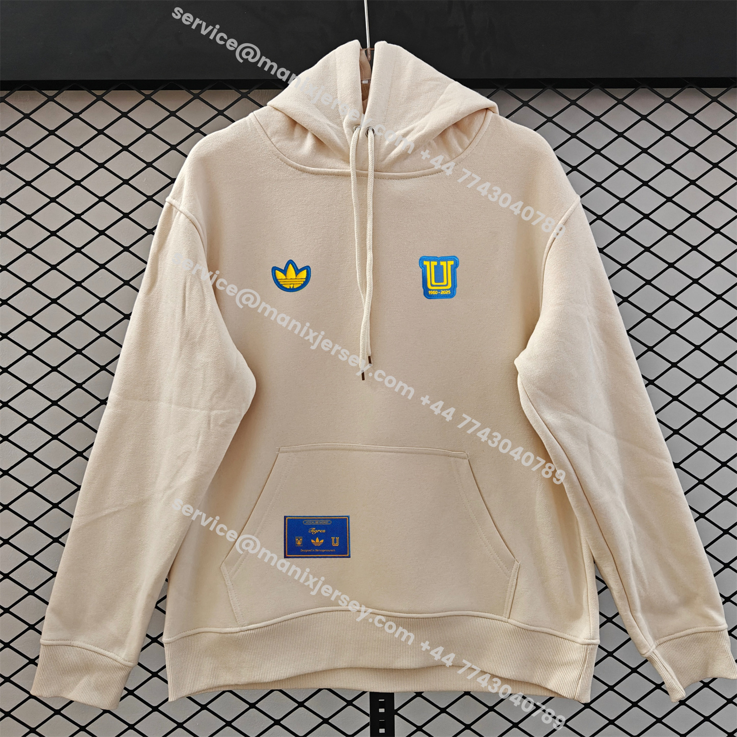 ManixJersey.com | Tigres UANL 25-26 Originals Terrace Icon Unisex Pullover Hoodie -Customize Name, Number and Patch | Worldwide Shipping