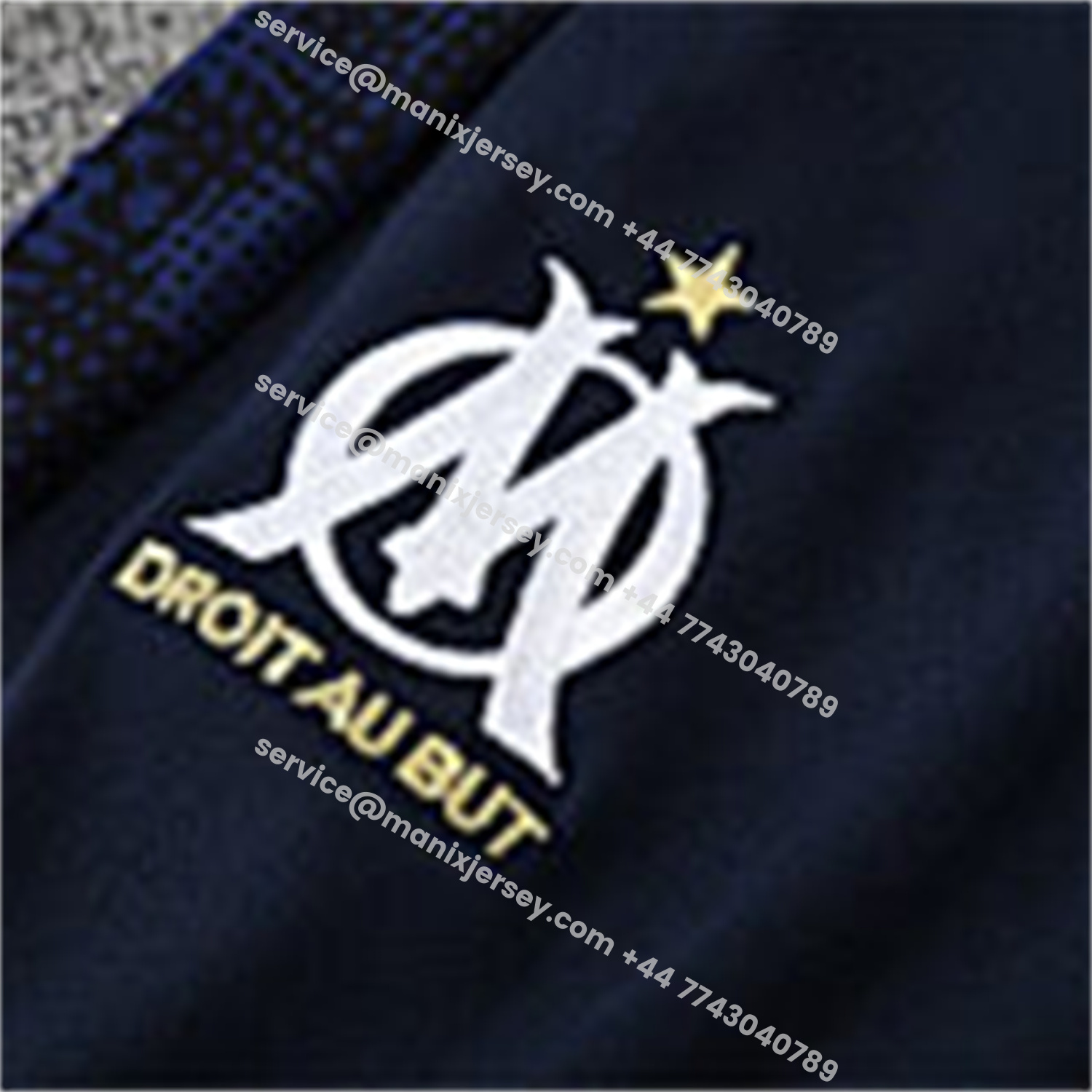 ManixJersey.com | Marseille 25-26 Long Sleeve Training Set - Royal Blue Top & Royal Blue Pants -Customize Name, Number and Patch | Worldwide Shipping