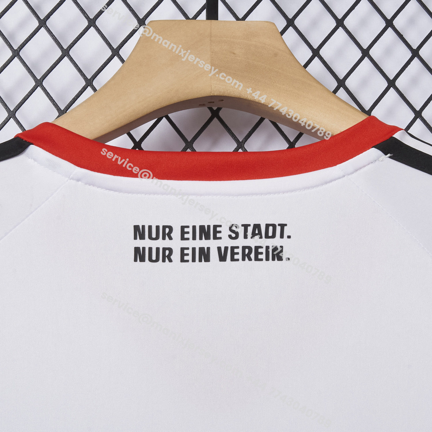 ManixJersey.com | Frankfurt 25-26 Away White Jersey - Fans Version -Customize Name, Number and Patch | Worldwide Shipping