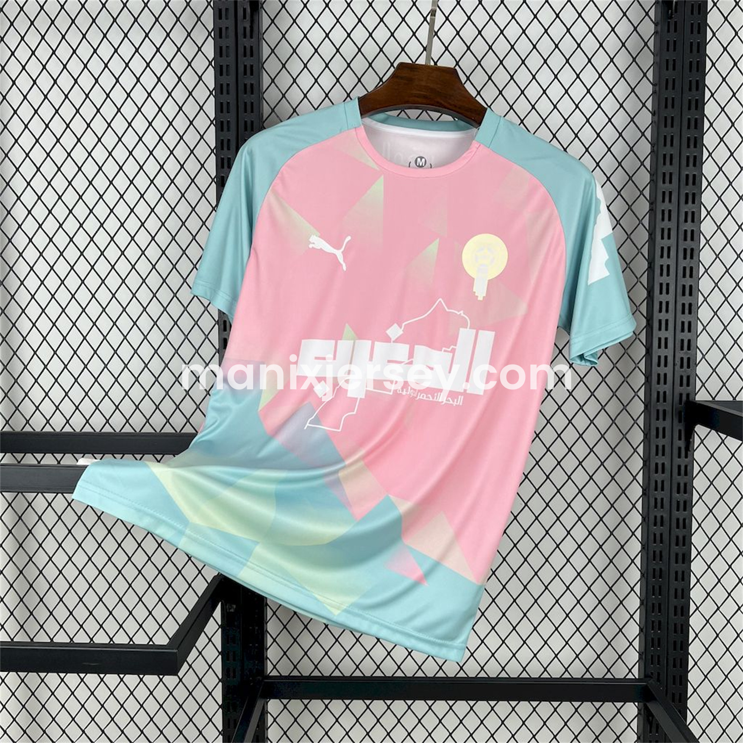 ManixJersey.com | Morocco 25-26 Pink Blue Special Edition Jersey - Fans Version -Customize Name, Number and Patch | Worldwide Shipping