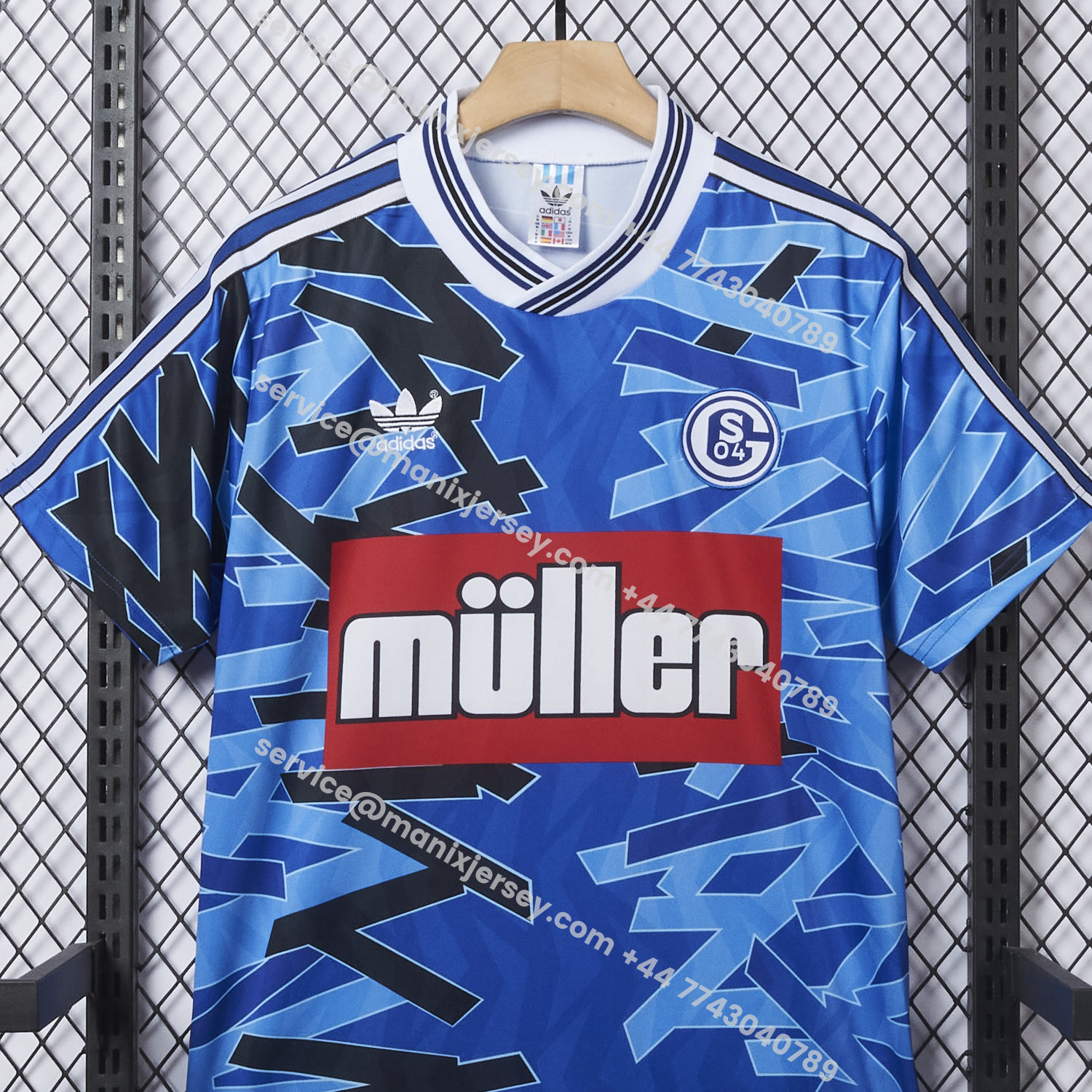 ManixJersey.com | Retro Schalke 04 1993-94 Home Jersey -Customize Name, Number and Patch | Worldwide Shipping